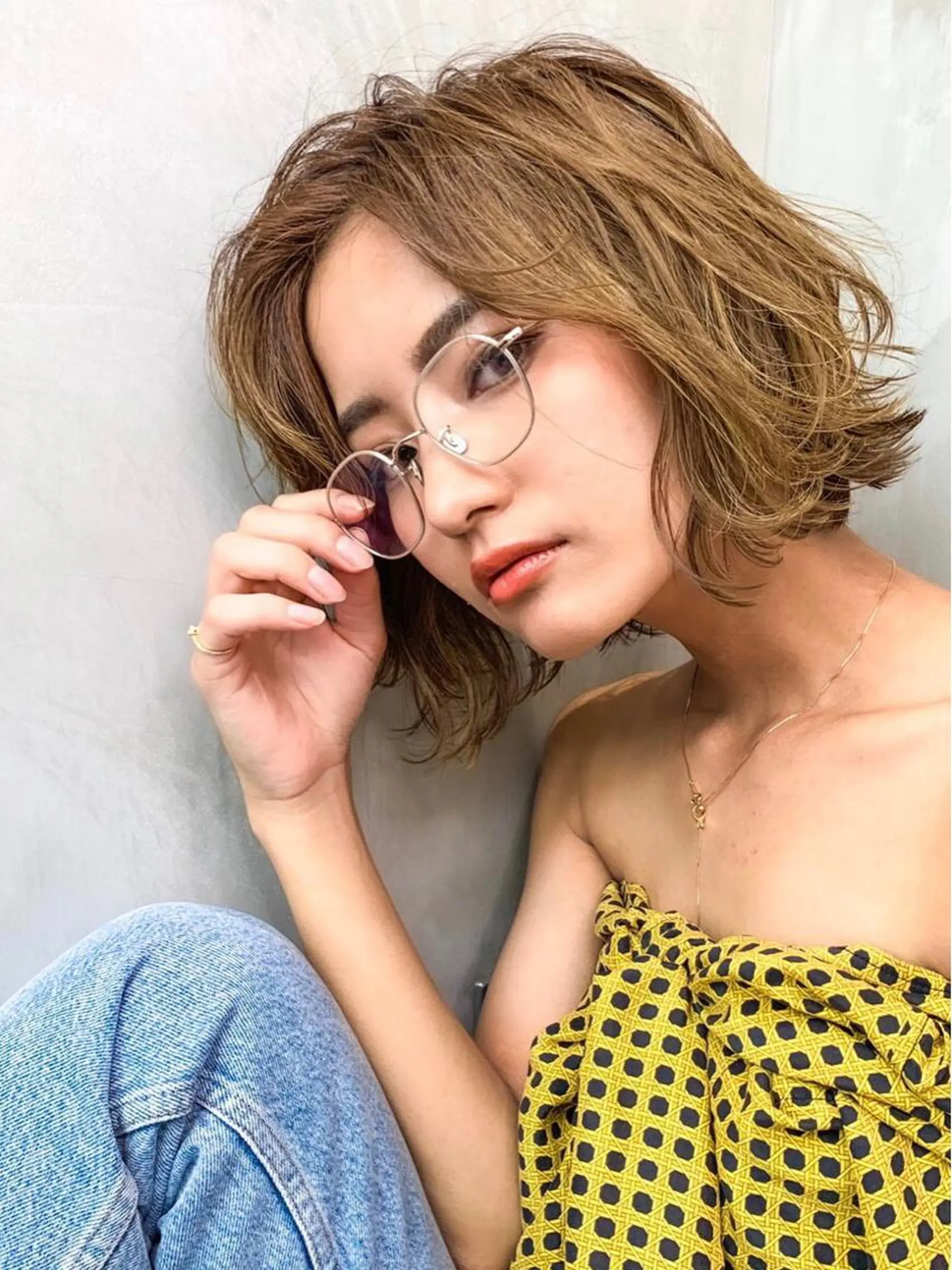 ミディアム カラー カット ヘアカラー トリートメント 🉐レイヤー/塩見 弘樹🉐渋谷のヘアスタイル