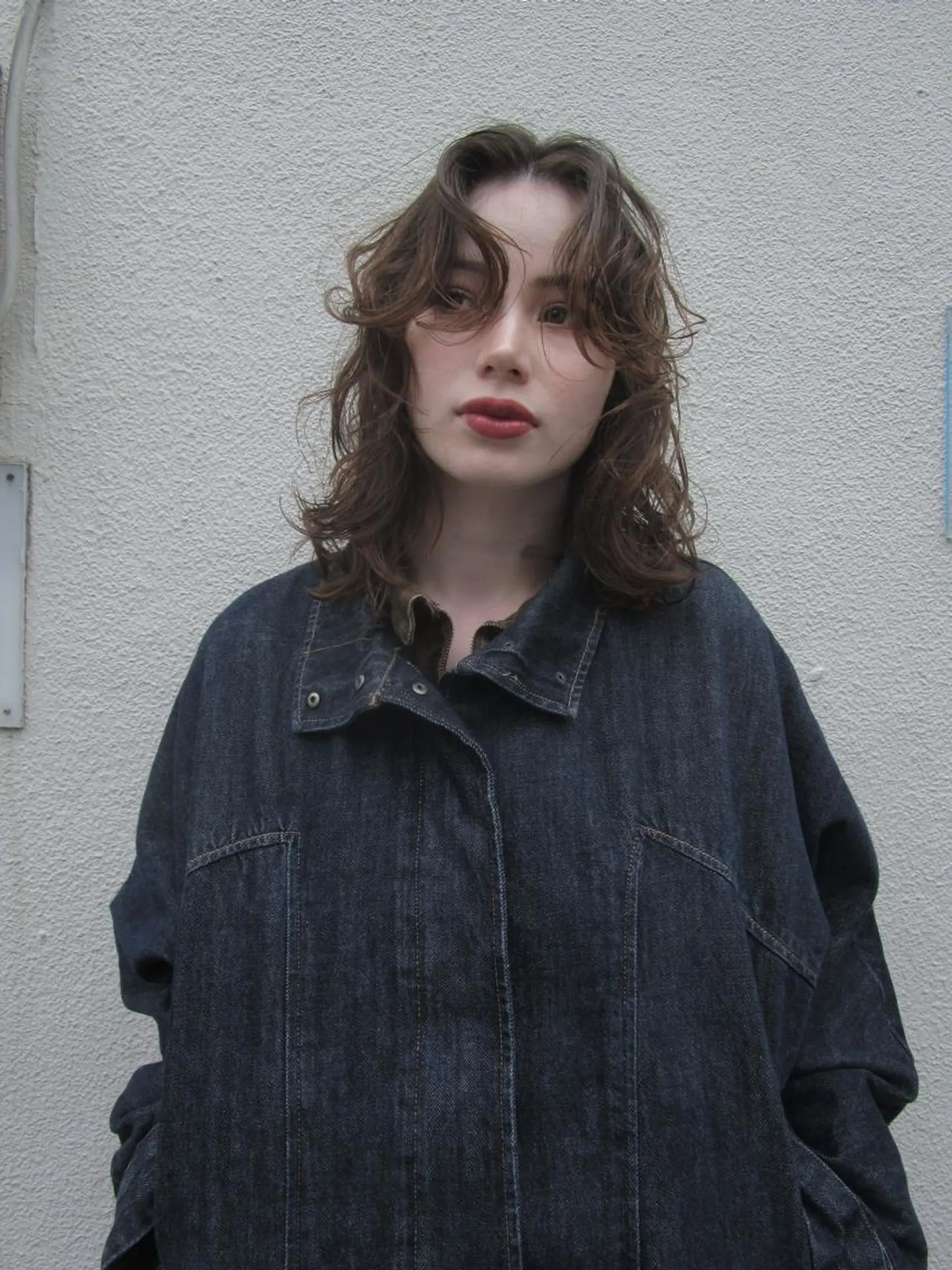 ミディアム カラー パーマ ショートボブ ミディアムパーマ アディクシーカラー ブリーチ ケアブリーチ カット ヘアカラー トリートメント CEINE OURのヘアスタイル