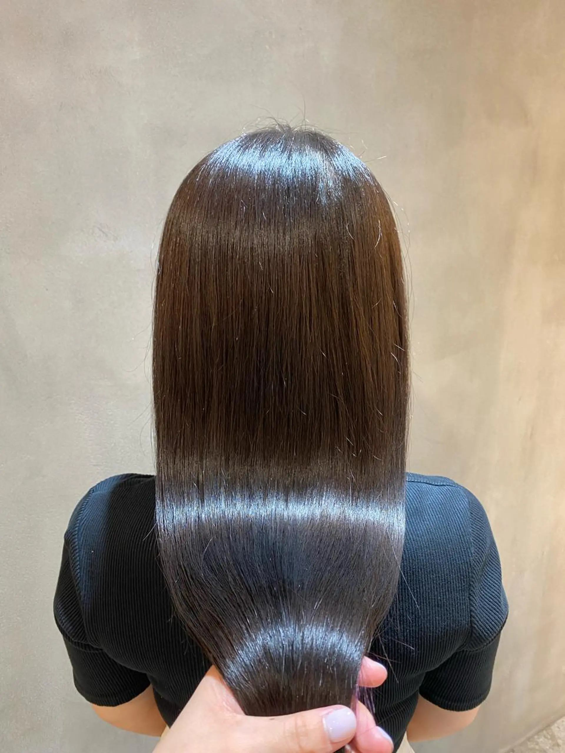 ロング ボブ/巻ける縮毛矯正 /韓国レイヤーはなのヘアスタイル