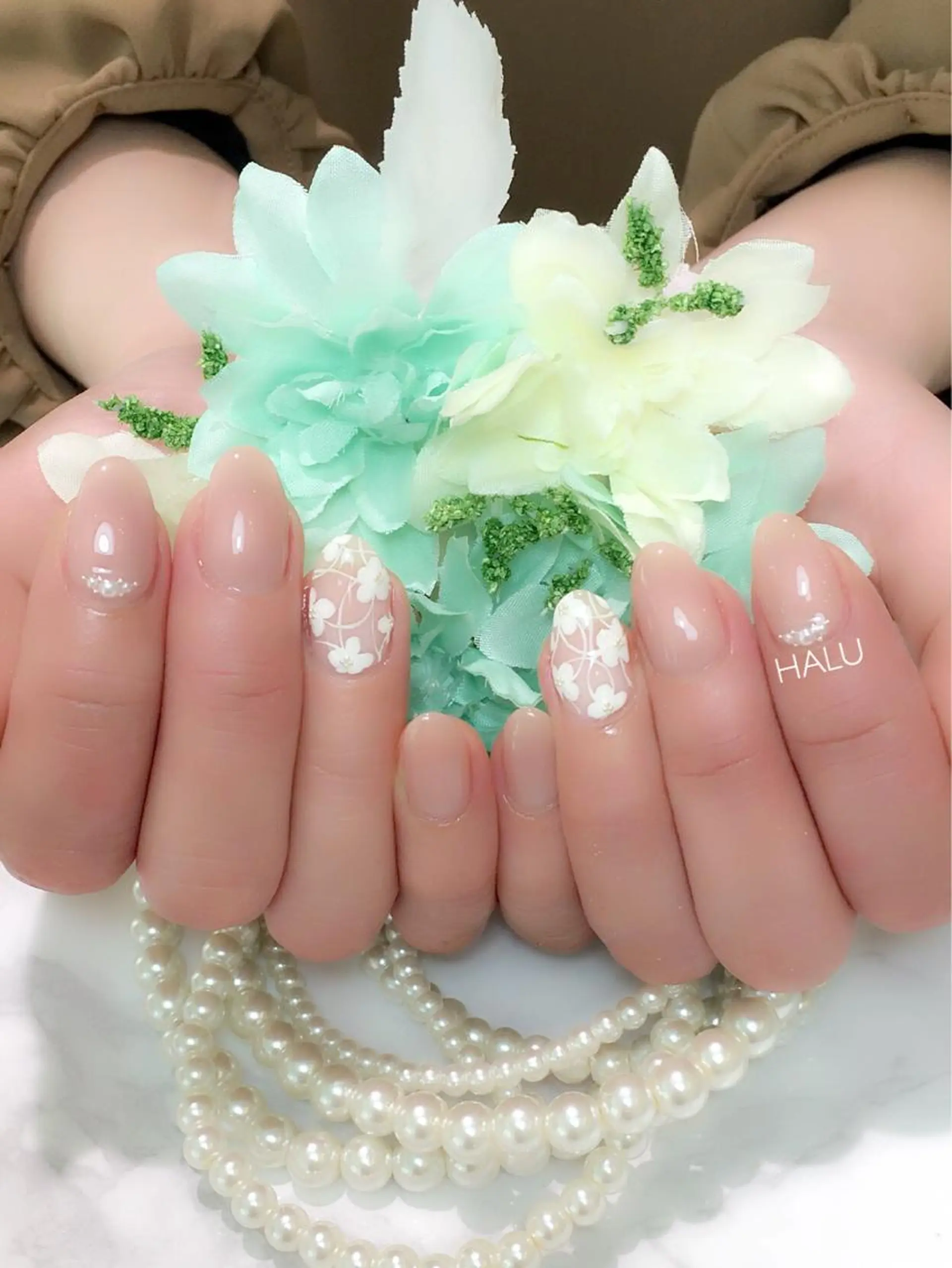 ネイル フラワーネイル 春ネイル HALU ハルのネイルデザイン
