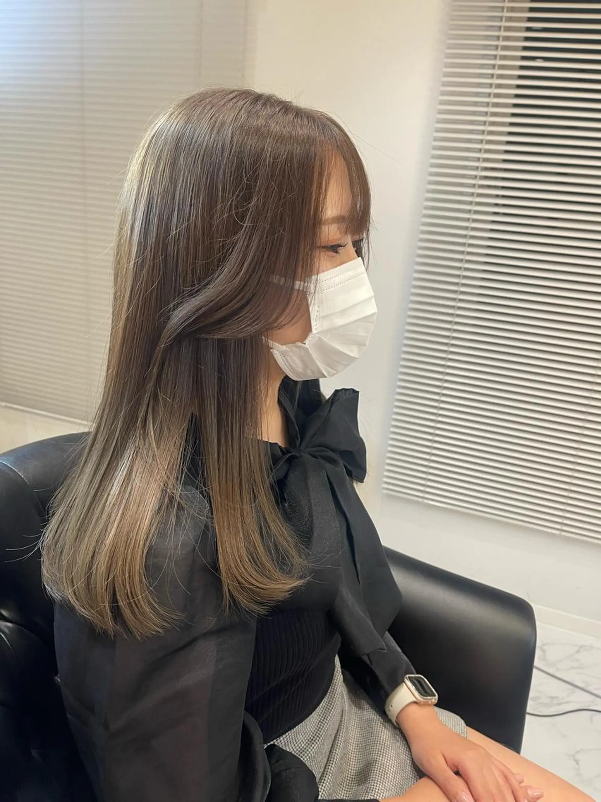 ロング カラー カット ヘアカラー トリートメント &chaLme   心斎橋所属・emi/髪質改善/ 韓国風/艶カラーのヘアスタイル