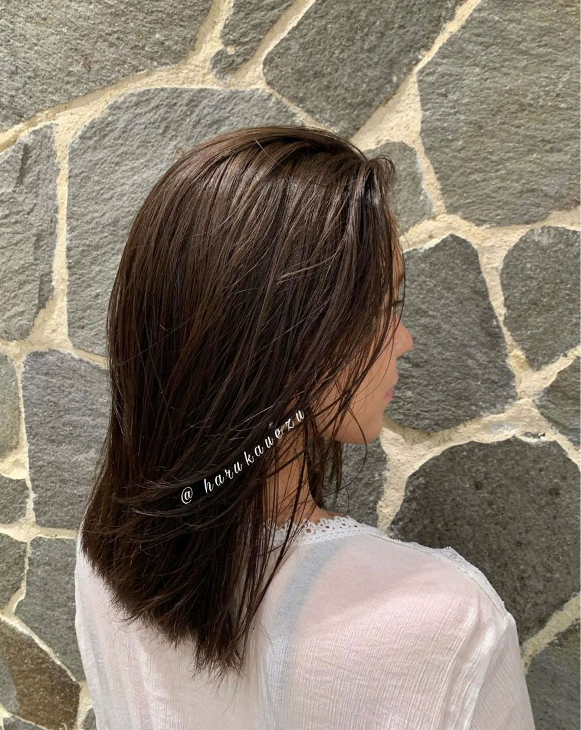 ミディアム カラー ヘアアレンジ 縮毛矯正 EARTH 浦添店のヘアスタイル