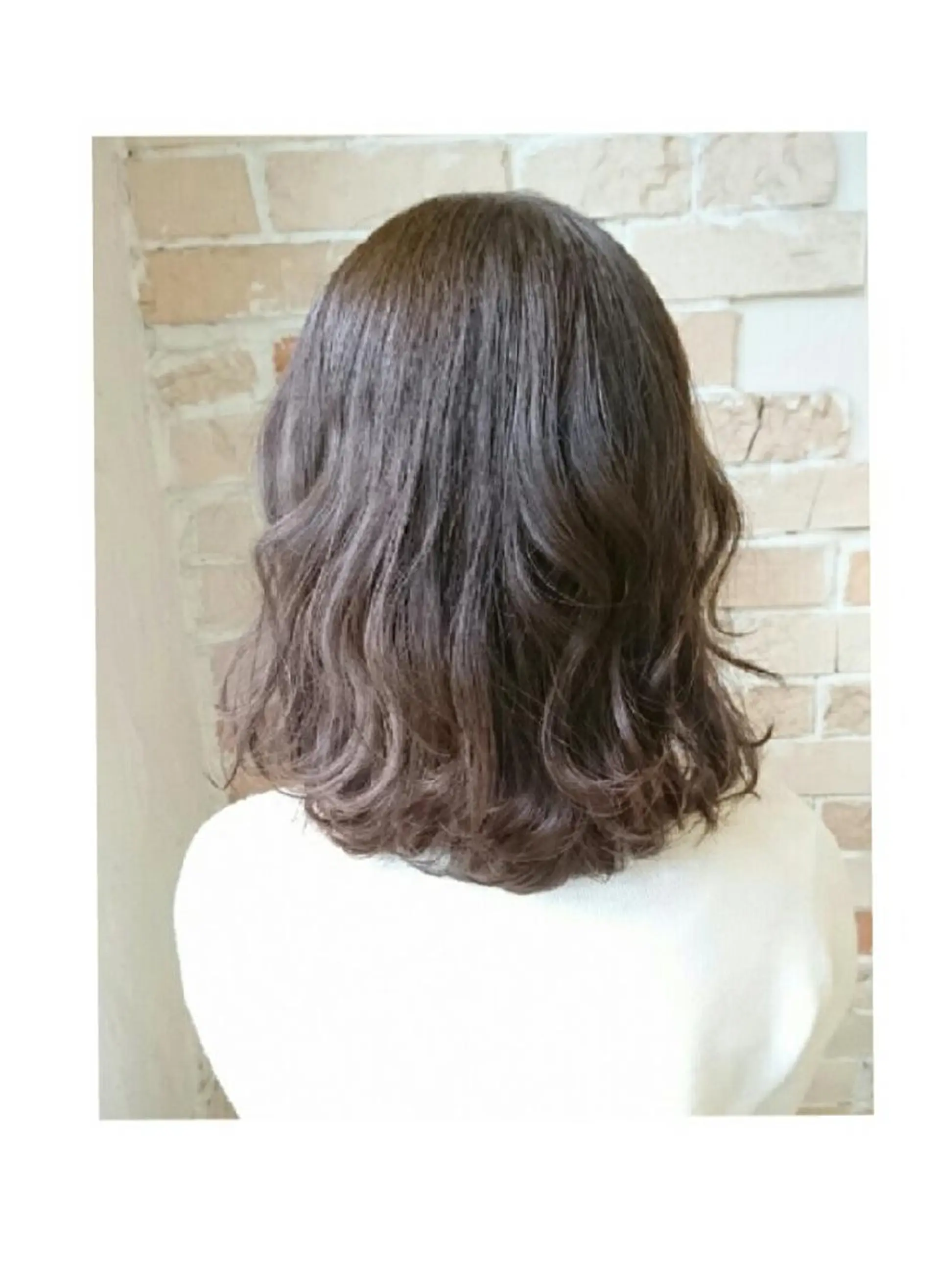 セミロング カラー ベージュカラー ラベンダーカラー ラベンダーベージュ RU RIのヘアスタイル