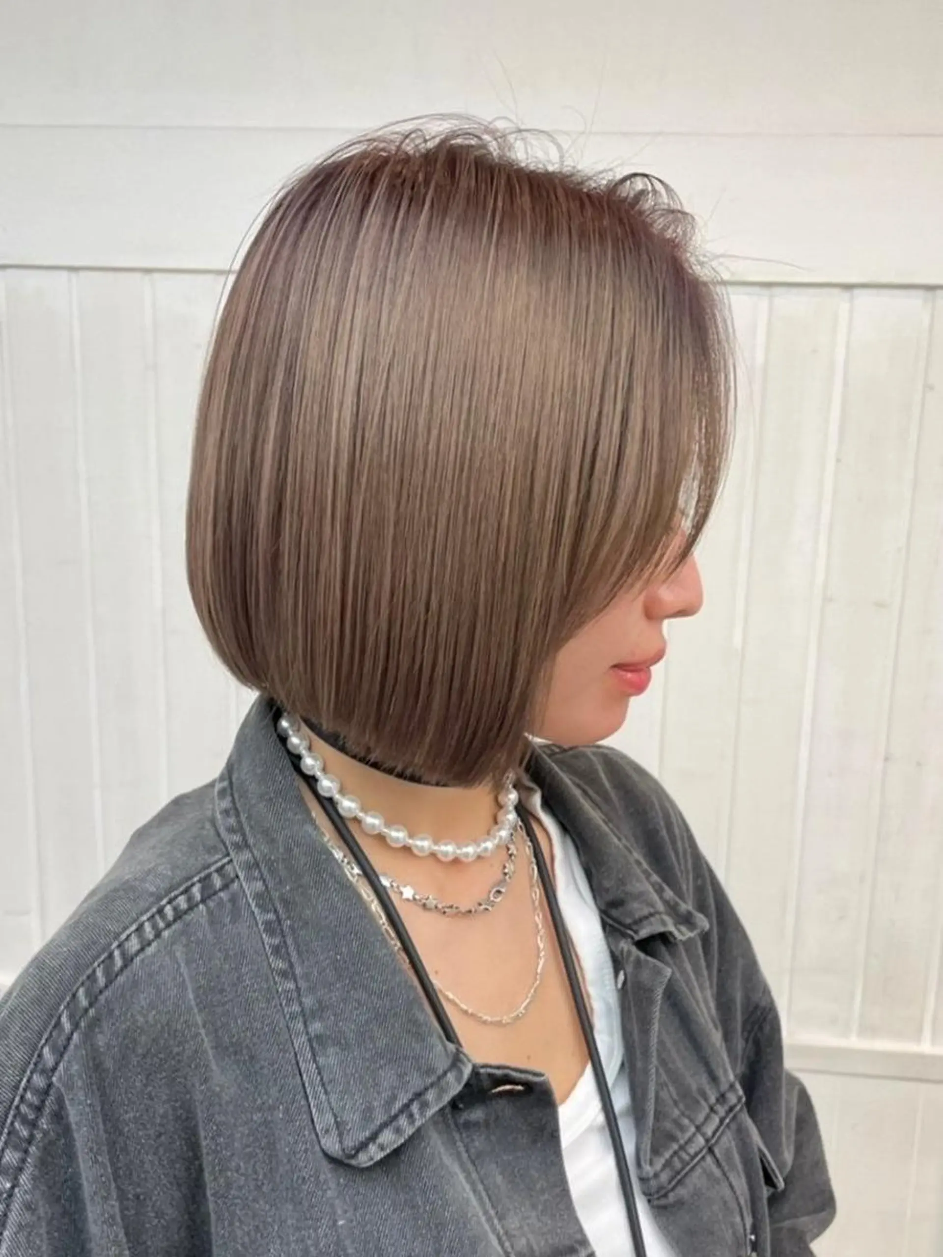 ショート カラー アディクシーカラー ブリーチ 透明感カラー グレージュ イルミナカラー カット ヘアカラー トリートメント N° anfeel 渋谷🪞🫧のヘアスタイル