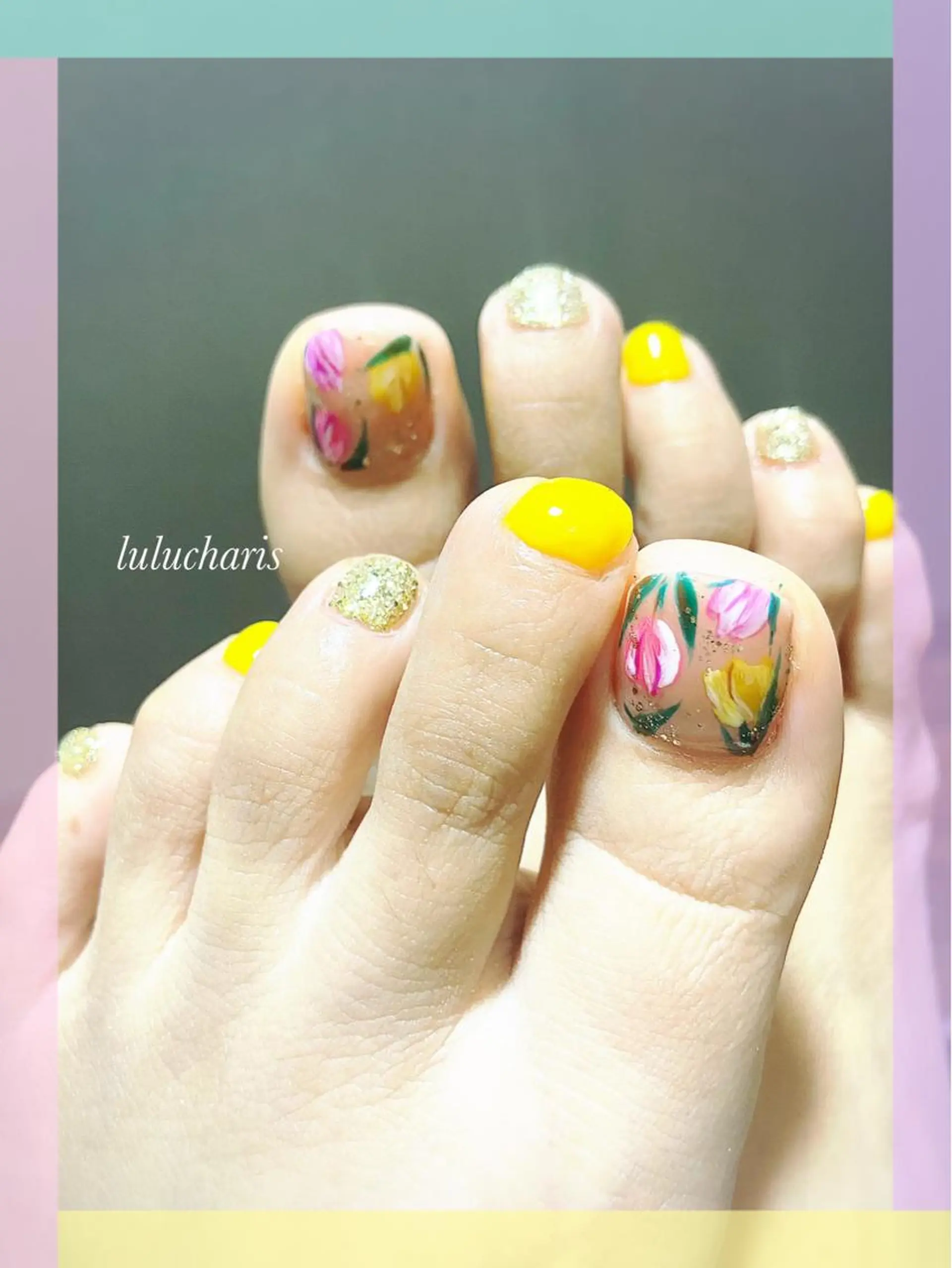 ネイル フットネイル 持ち込み Lulu charisu所属・lulucharis nailのネイルデザイン