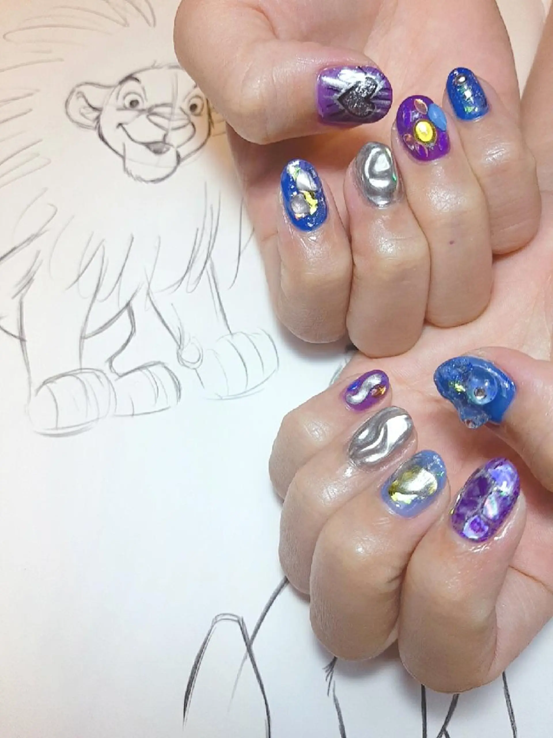 ネイル ミラーネイル owlnail /持込みデザイン専門のネイルデザイン