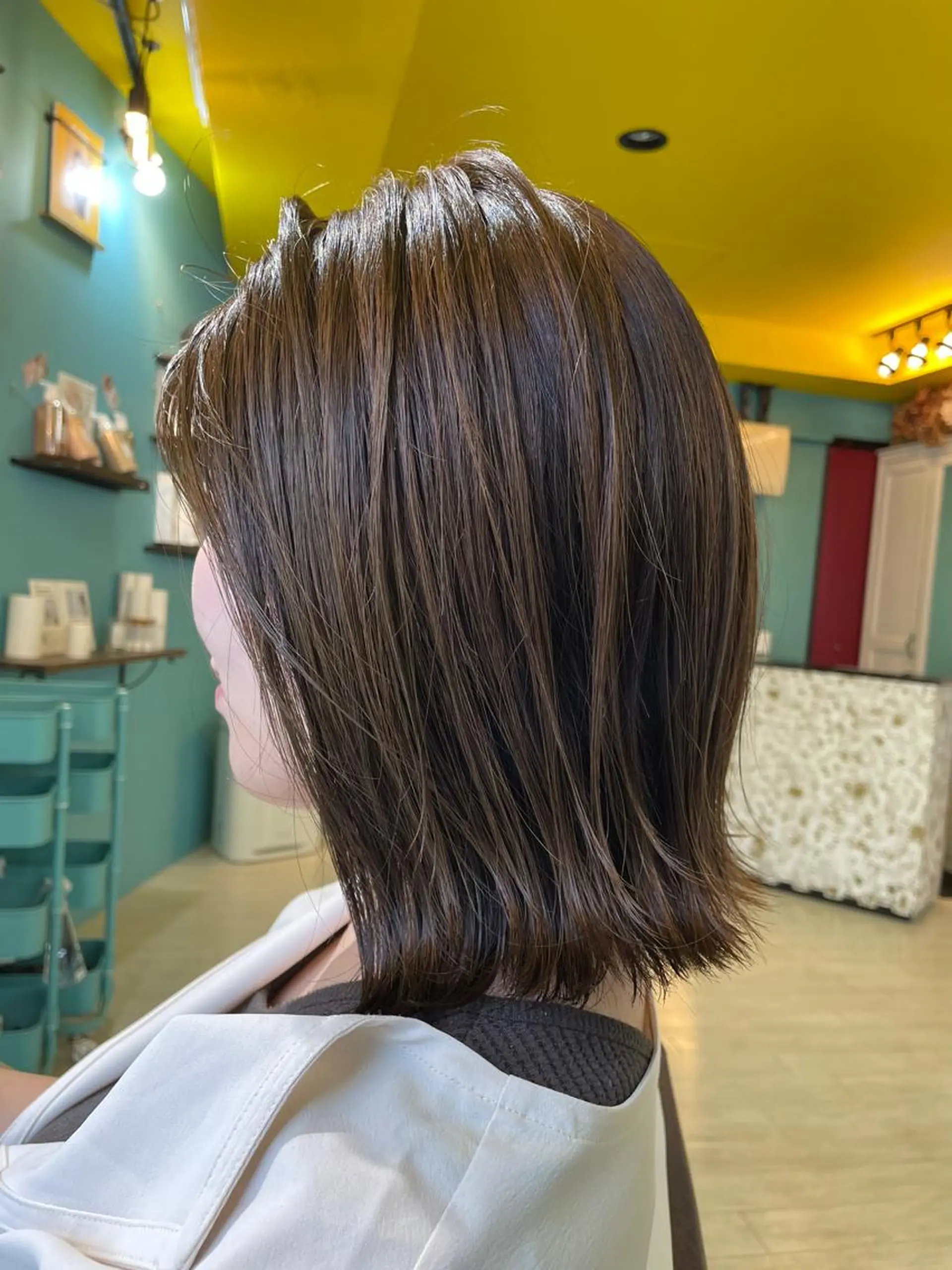 ミディアム 末石 智のヘアスタイル