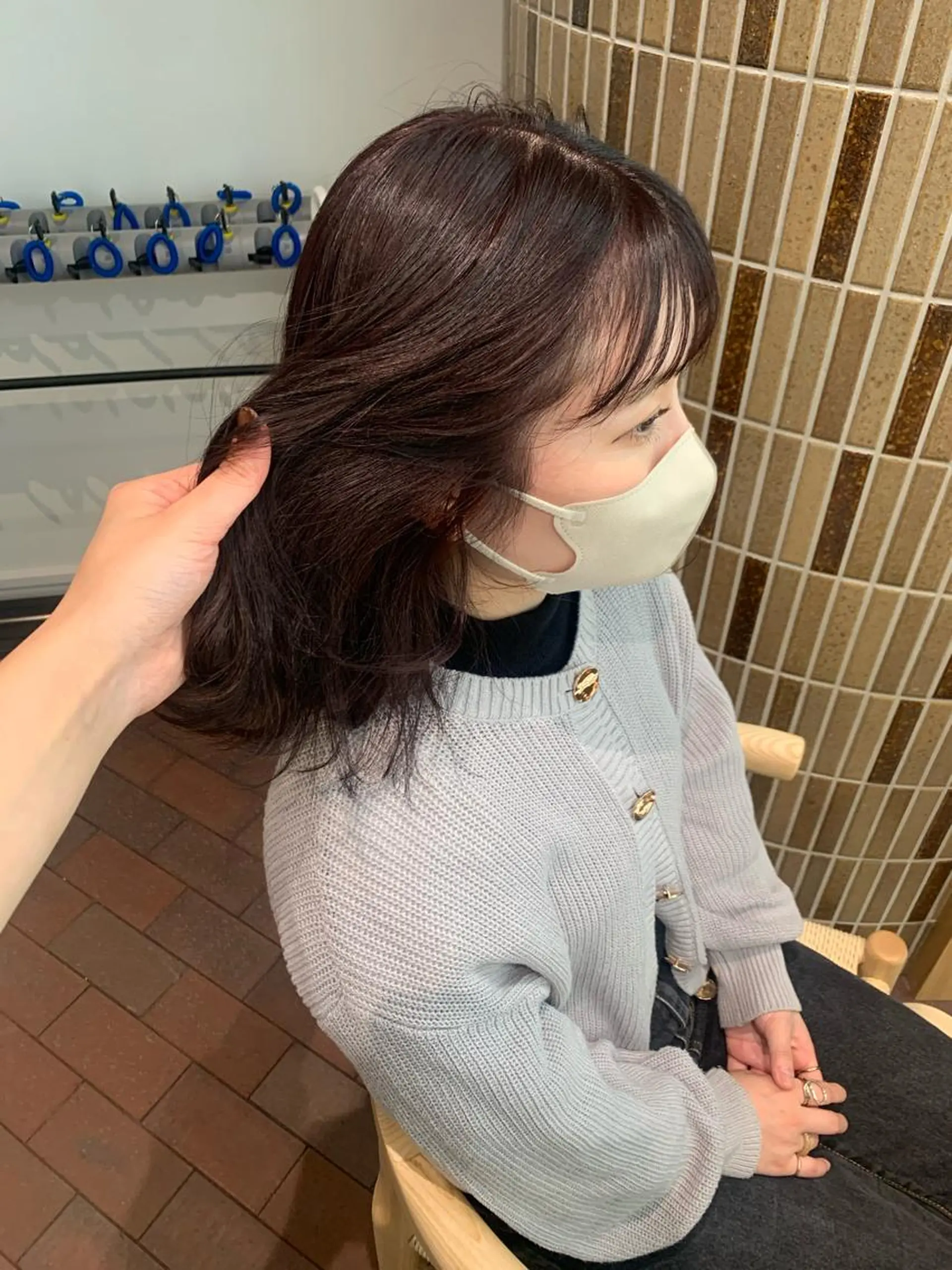 ミディアム カラー ブラウンカラー カット ヘアカラー トリートメント 片岡 由依のヘアスタイル