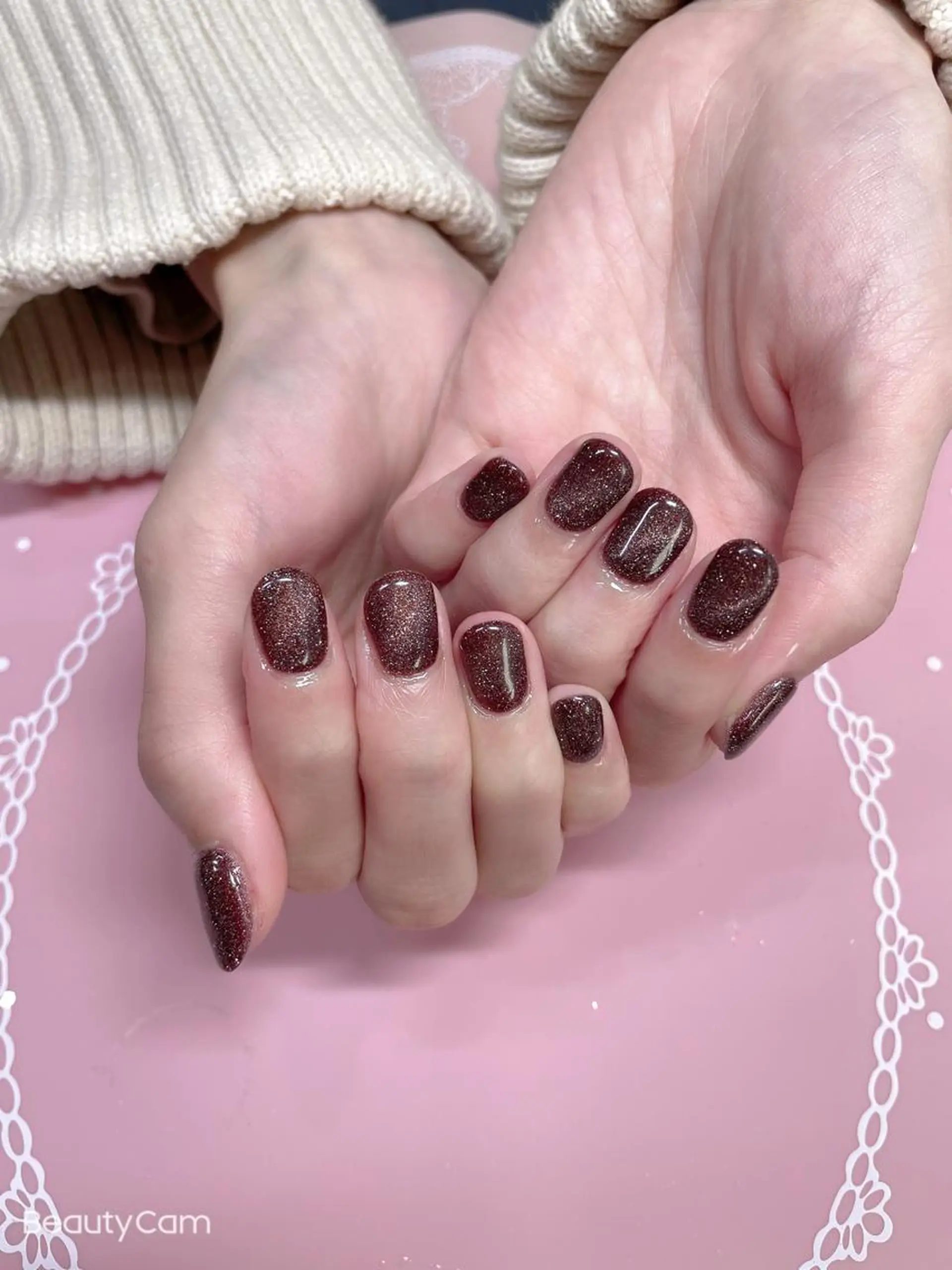 ショート ネイル フラッシュネイル フラッシュマグ マグネットネイル ハンドネイル 《LB》ラブリエ Nail&eyeのマツエク・マツパデザイン
