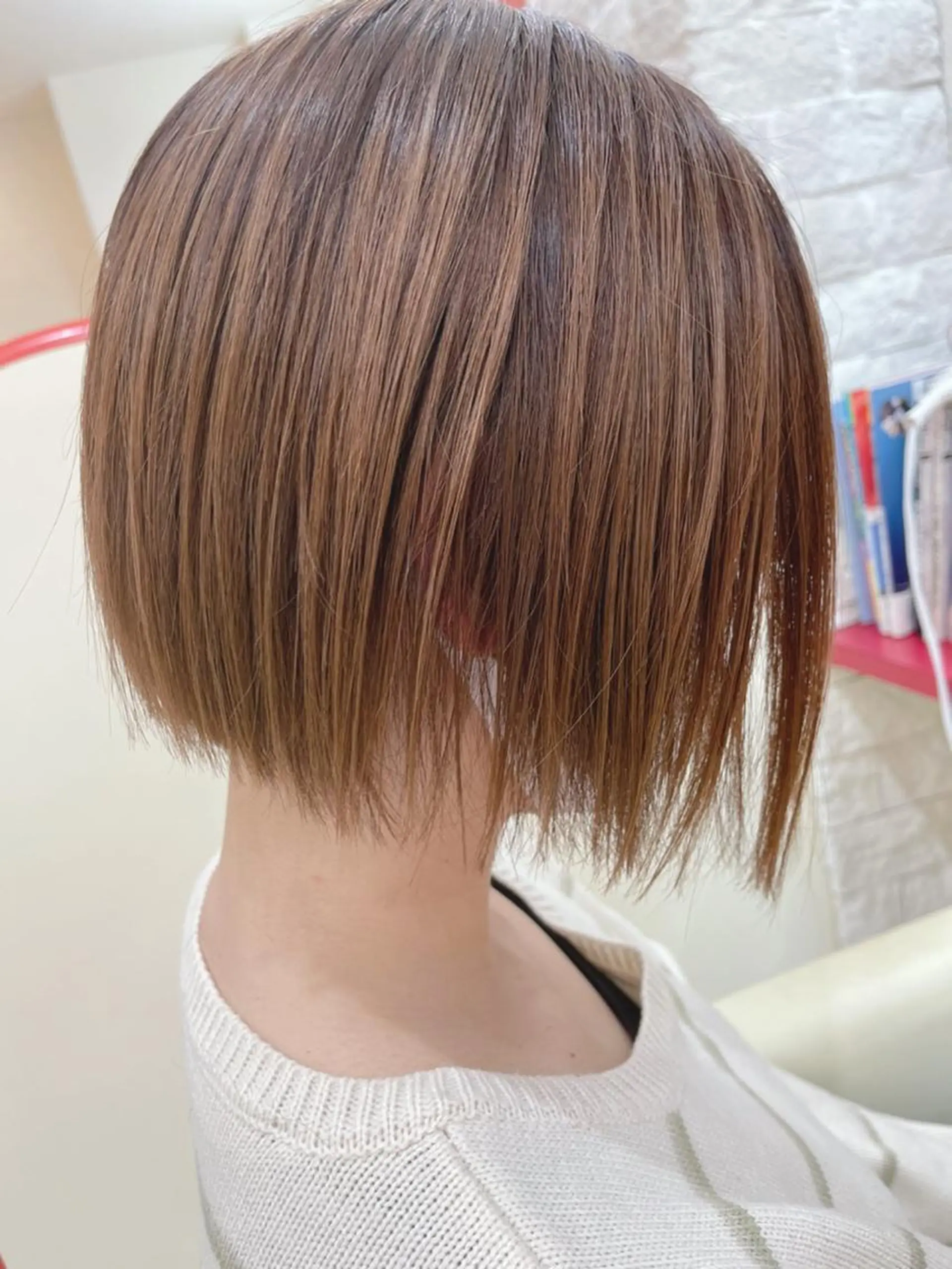 ショート 前下がりボブ ボブ 名古屋のピンク好き かずくん🦩のヘアスタイル