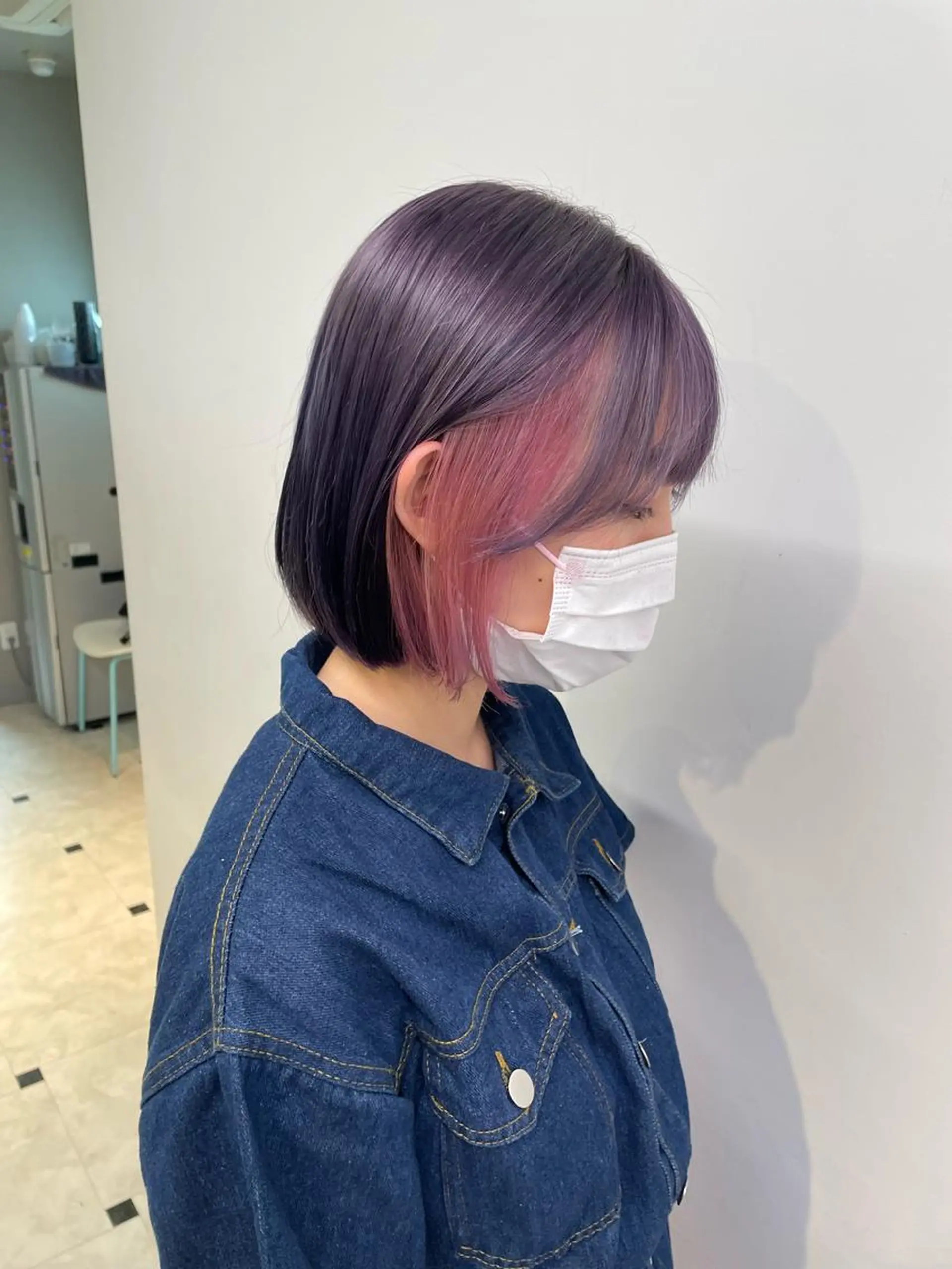 ミディアム ヘアカラー サロウィン新宿三丁目East所属・顔周りレイヤー/新宿 /モテ艶カラー/航介のヘアスタイル