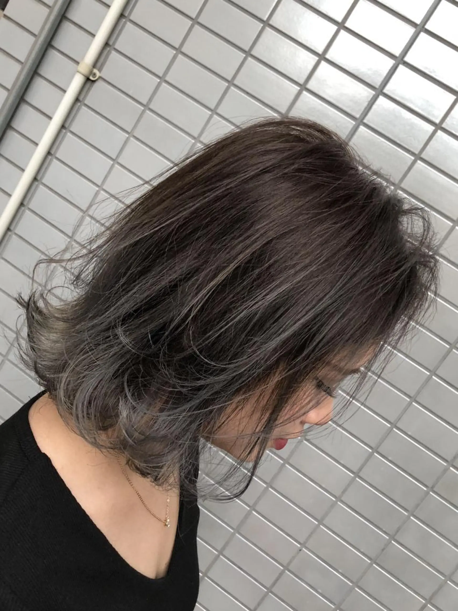 ミディアム カラー バレイヤージュ レイヤーカット ヘアカラー PSY(サイ)所属・PSY(サイ)池袋 金田尚久🎨のヘアスタイル