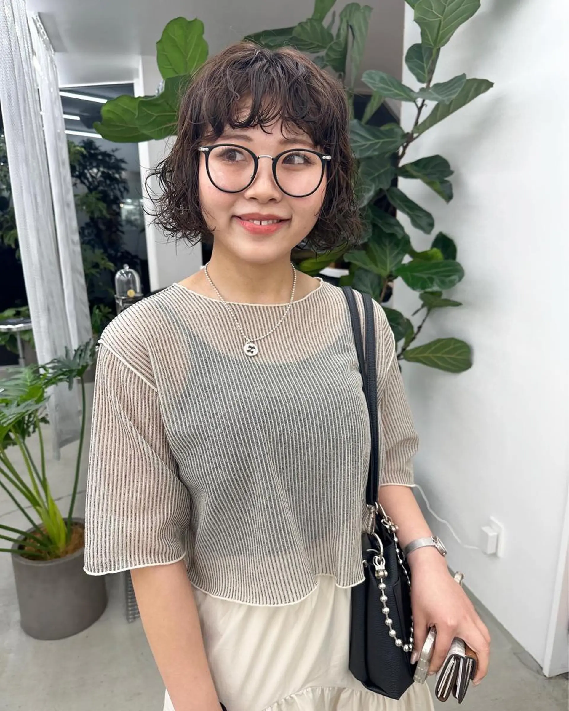 ショート パーマ ニュアンスパーマ カット パーマ トリートメント ボブ/レイヤー/ケア パーマ/リュウタのヘアスタイル