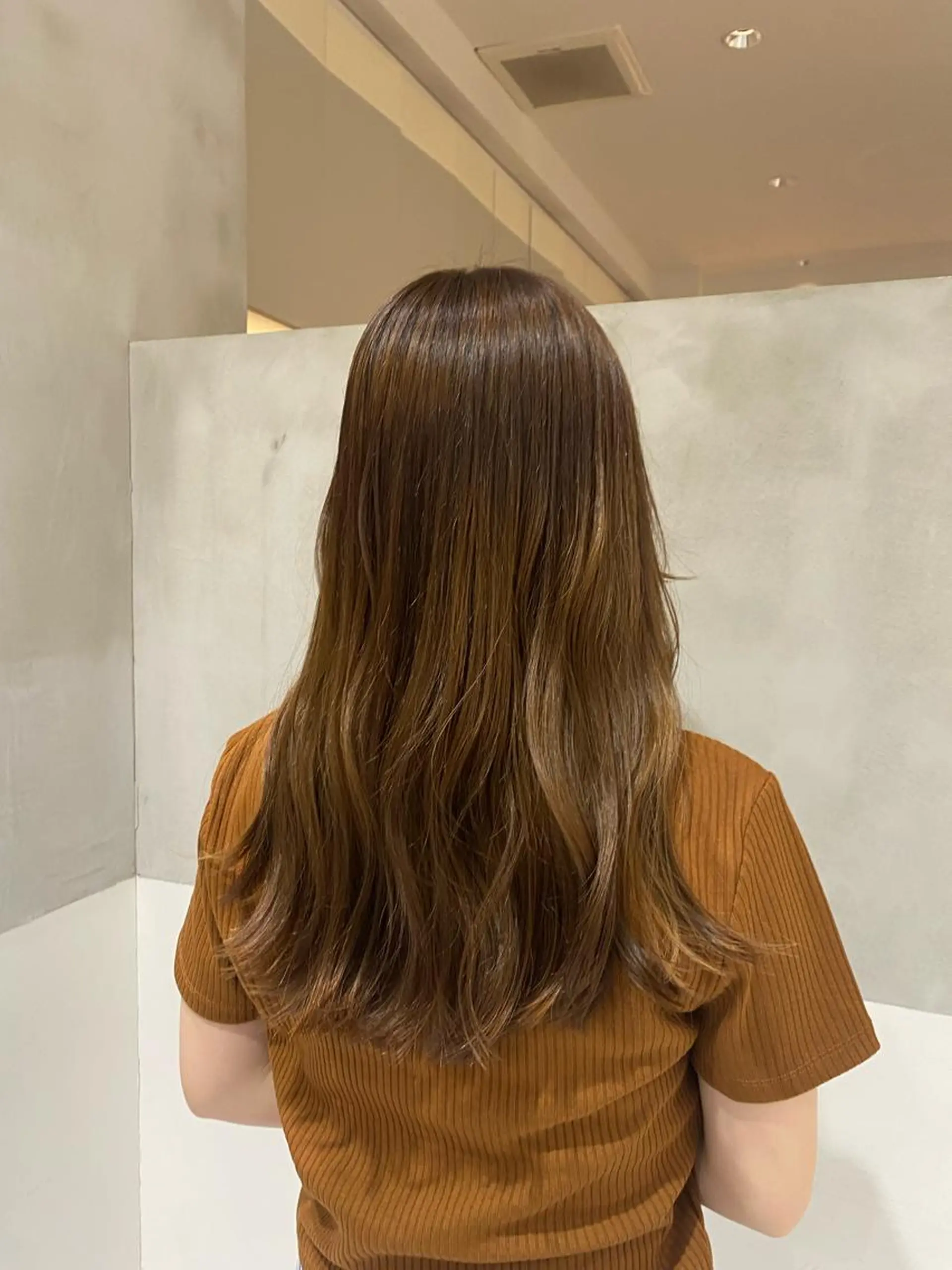 ロング カラー ベージュカラー ロング カット ヘアカラー トリートメント ヘアセット ナチュラル/韓国💎 haruka 💎のヘアスタイル