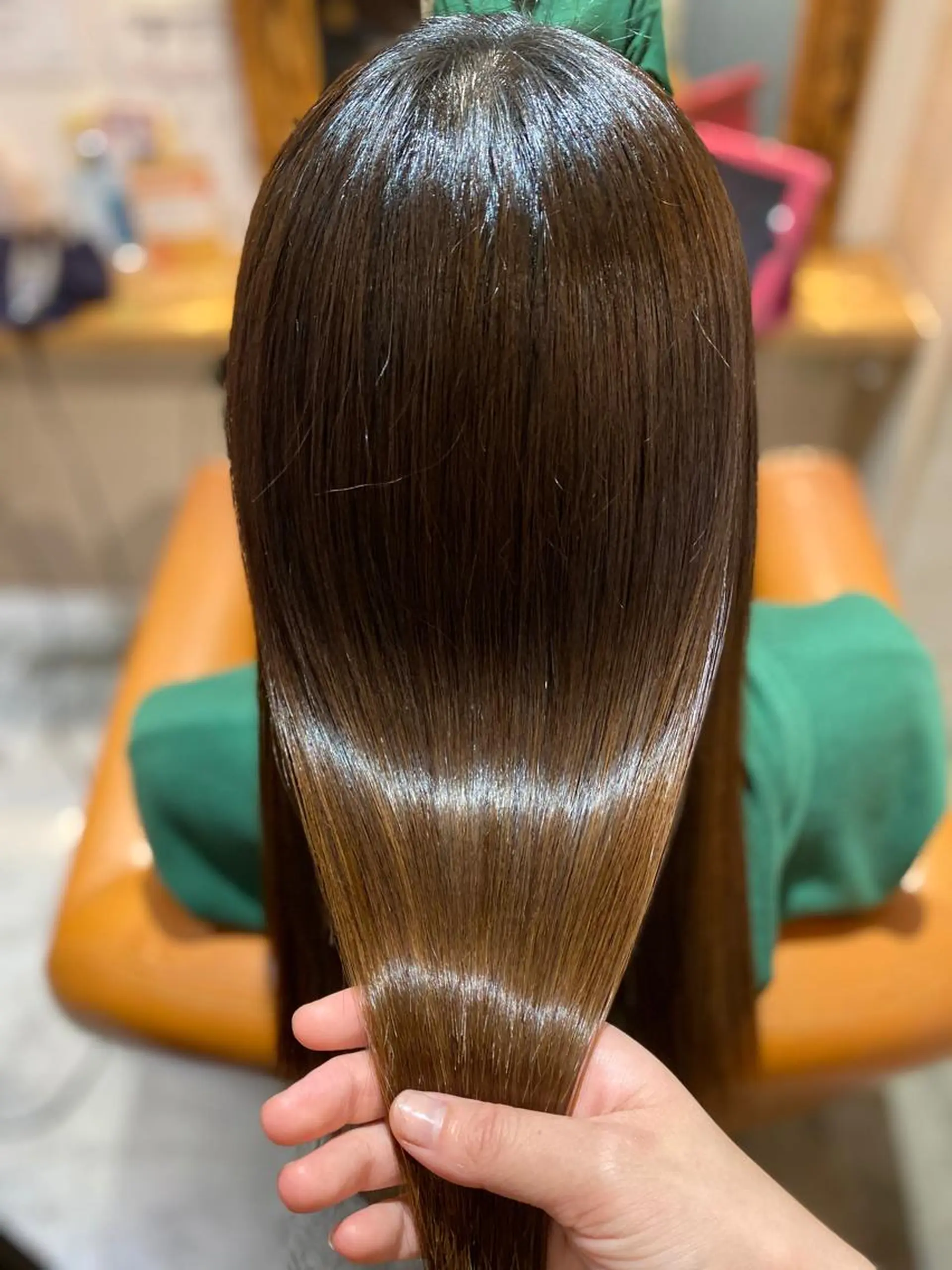 セミロング カラー 髪質改善×矯正🫧 韓国ヘアasamiのヘアスタイル