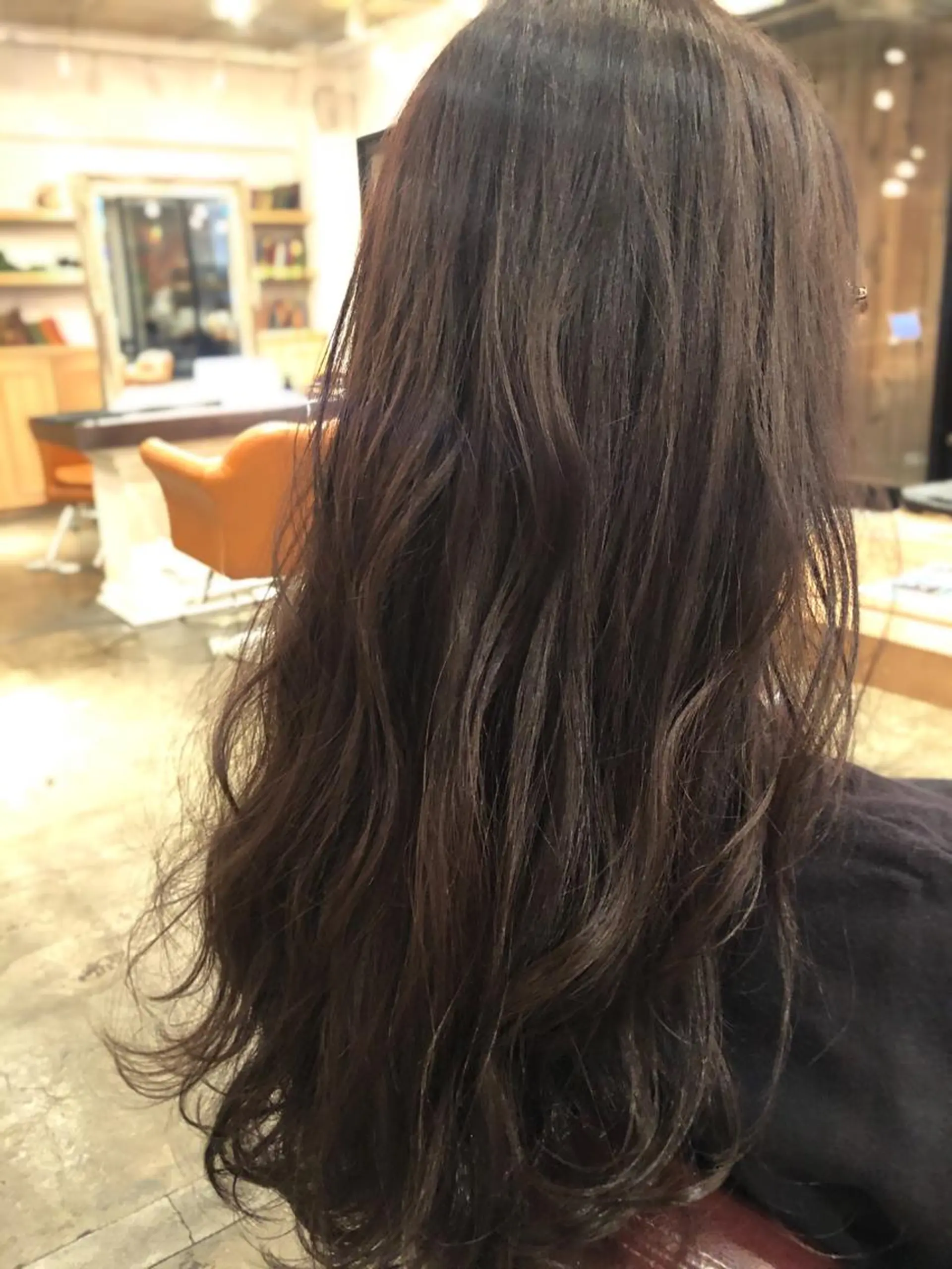 ロング カラー グレージュ レイヤーカット カット ヘアカラー トリートメント 韓国風カット/ 髪質改善 黒崎のヘアスタイル