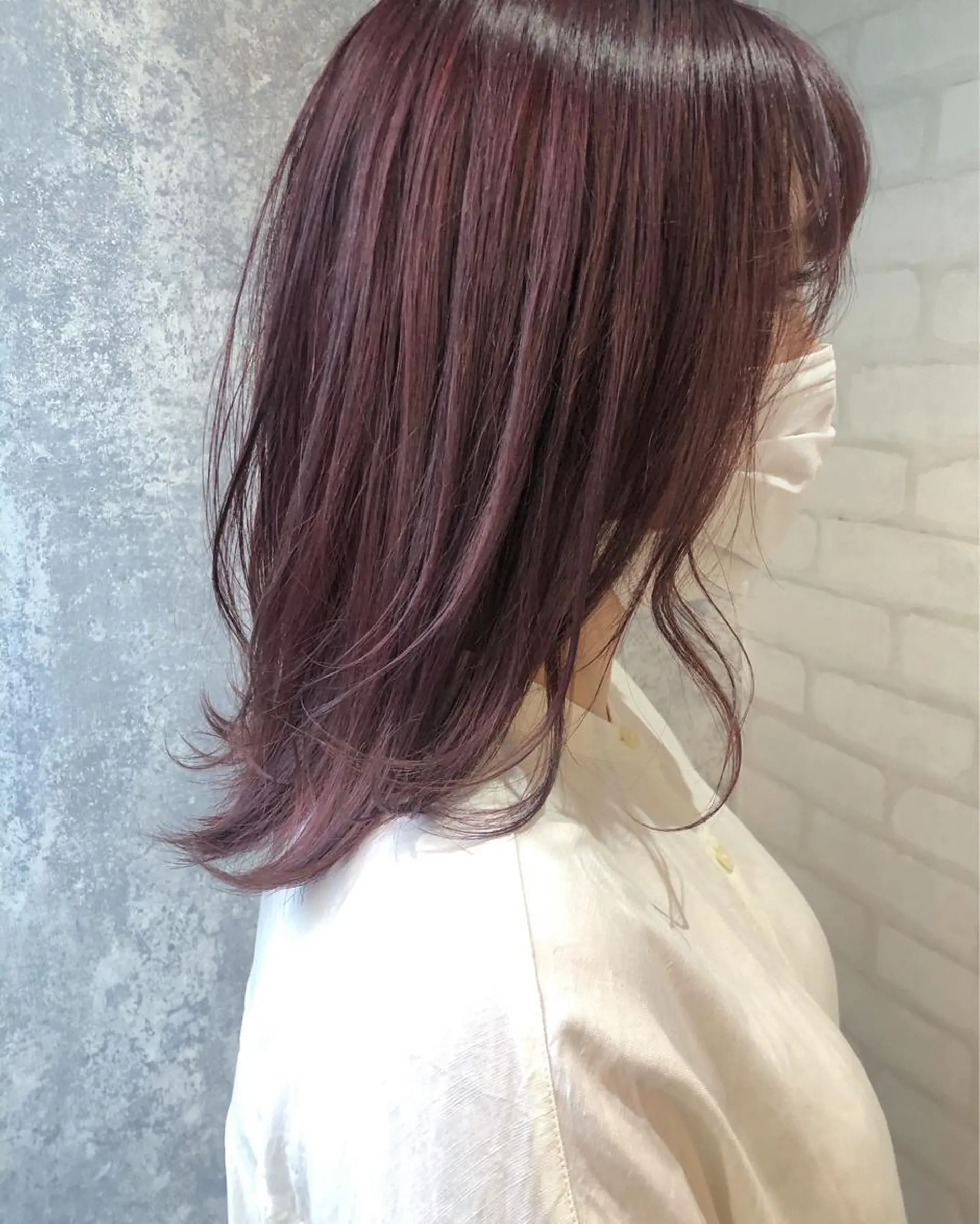 カラー カシス ピンクカラー レイヤー/ボブ/ 顔周り/yukinaのヘアスタイル