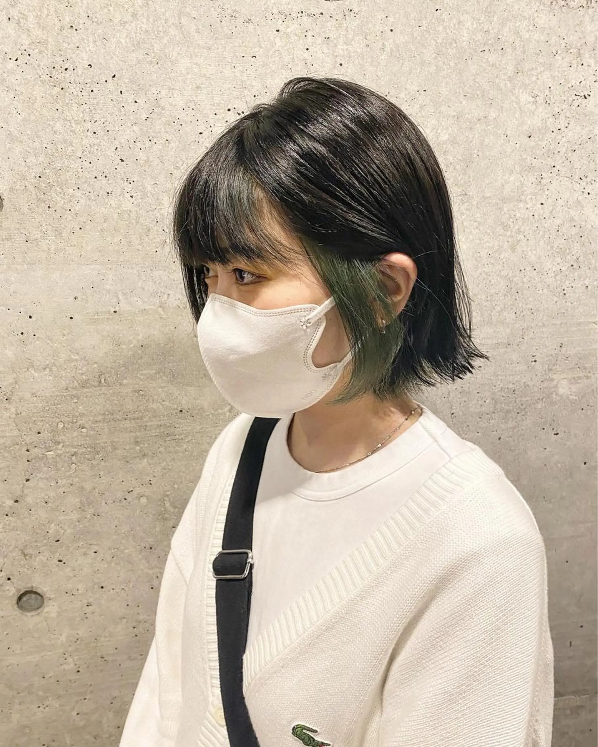 ミディアム カラー ブリーチ カット ヘアカラー トリートメント 後藤紗英/髪質改善 /オリーブベージュのヘアスタイル