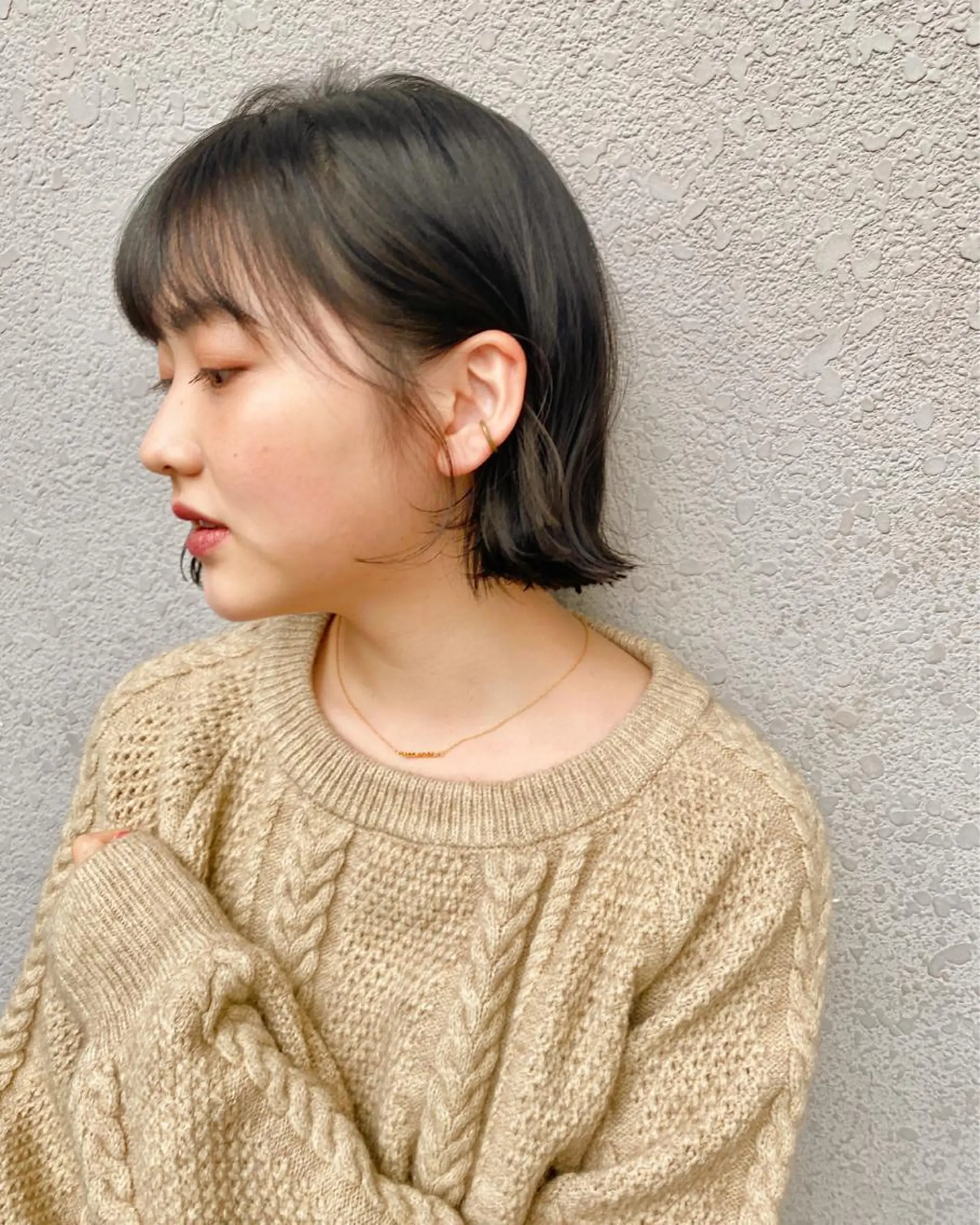 ショート カラー ボブ 外ハネヘア ナカジマ ボブ/レイヤーのヘアスタイル