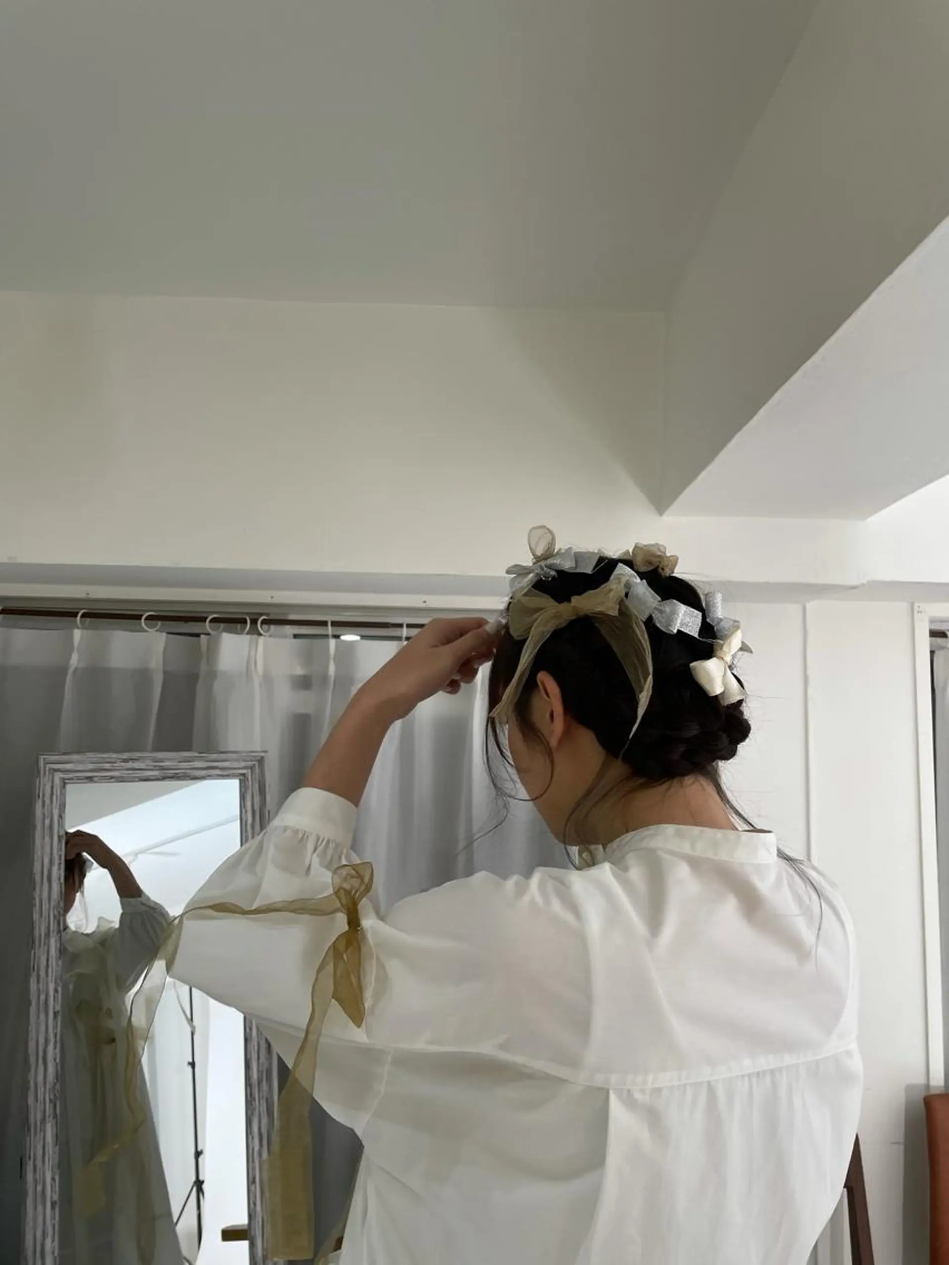 セミロング カラー ヘアアレンジ マツエク・マツパ 安達 萌花のヘアスタイル