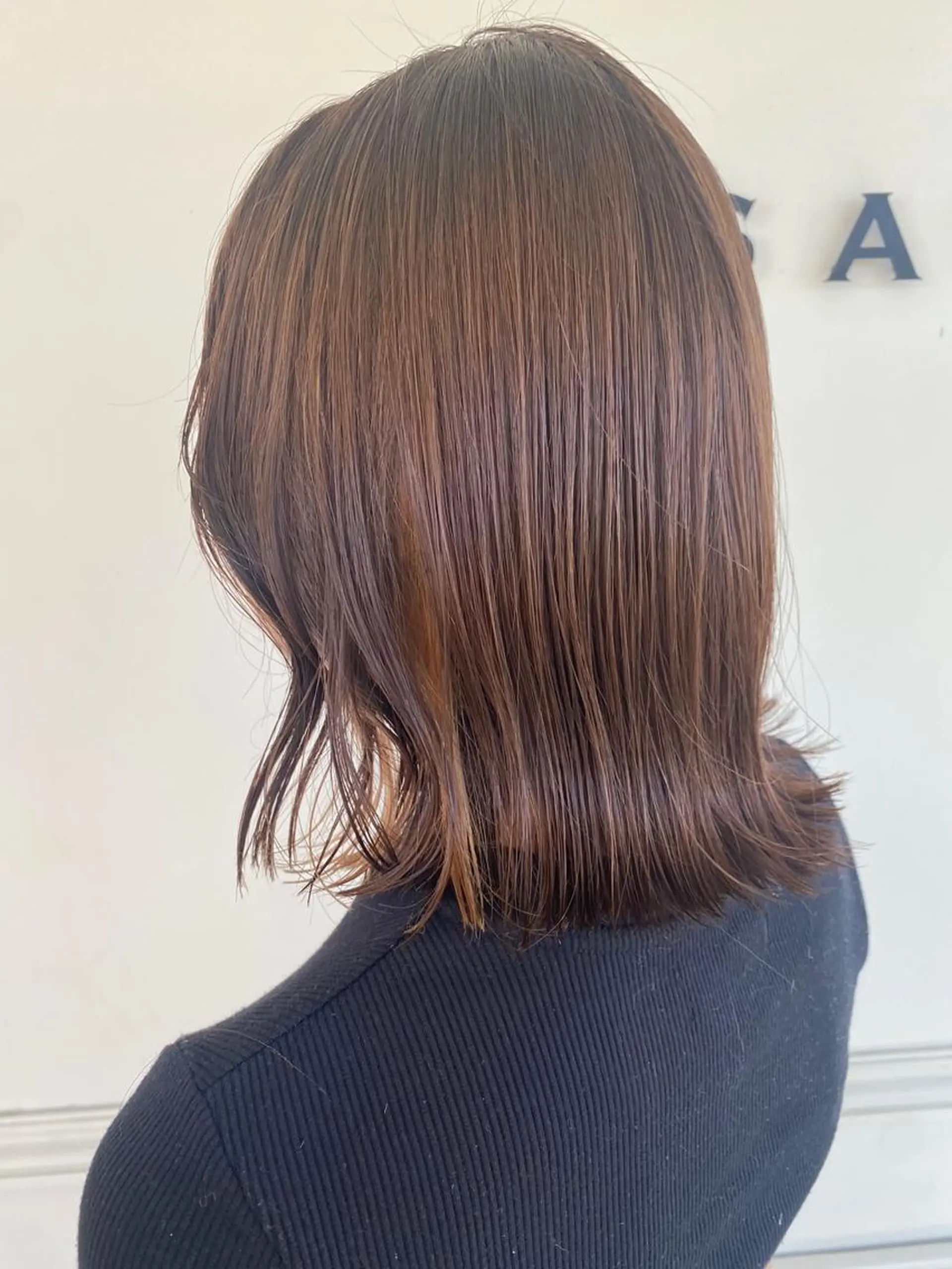 ミディアム カラー カット ヘアカラー 鹿児島 聖来のヘアスタイル