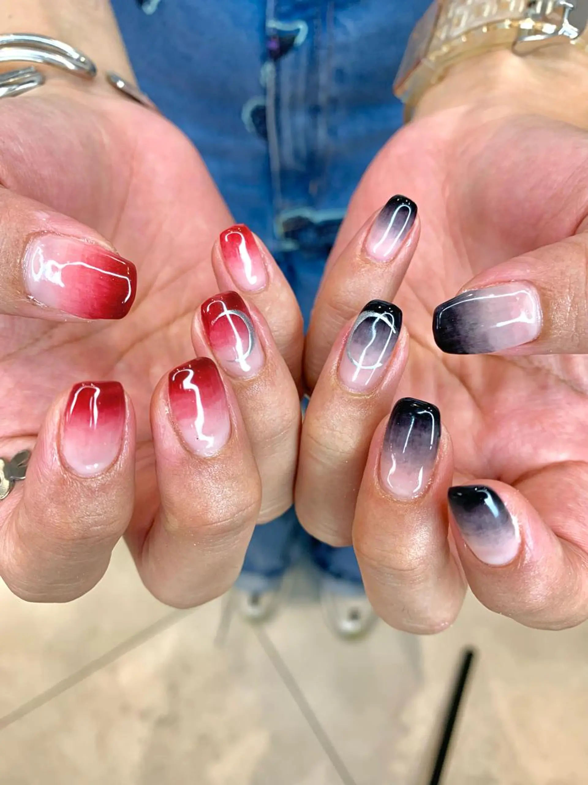 ネイル グラデーション ワンホンネイル ハンドネイル Kureha/ネイル トレンドヘアのマツエク・マツパデザイン