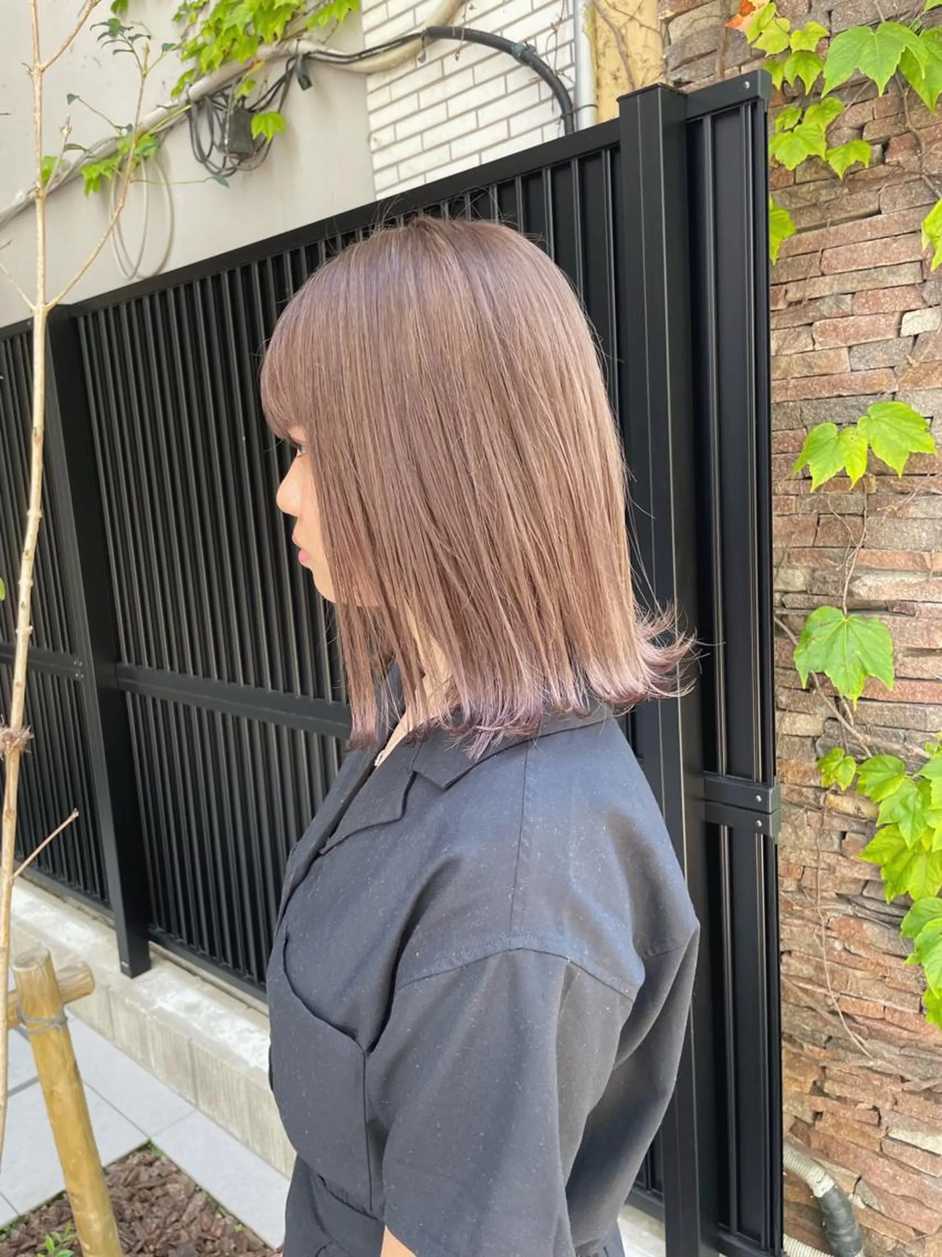 ミディアム カラー ベージュカラー ミルクティーベージュ カット ヘアカラー トリートメント ボブ/レイヤー 🌟梅田盛一🌟のヘアスタイル