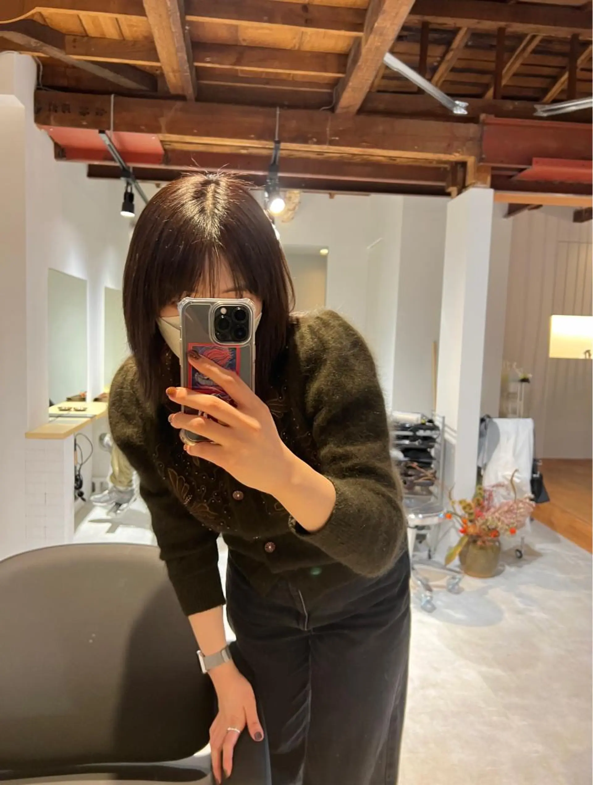 ミディアム カラー io濱川 遥のヘアスタイル