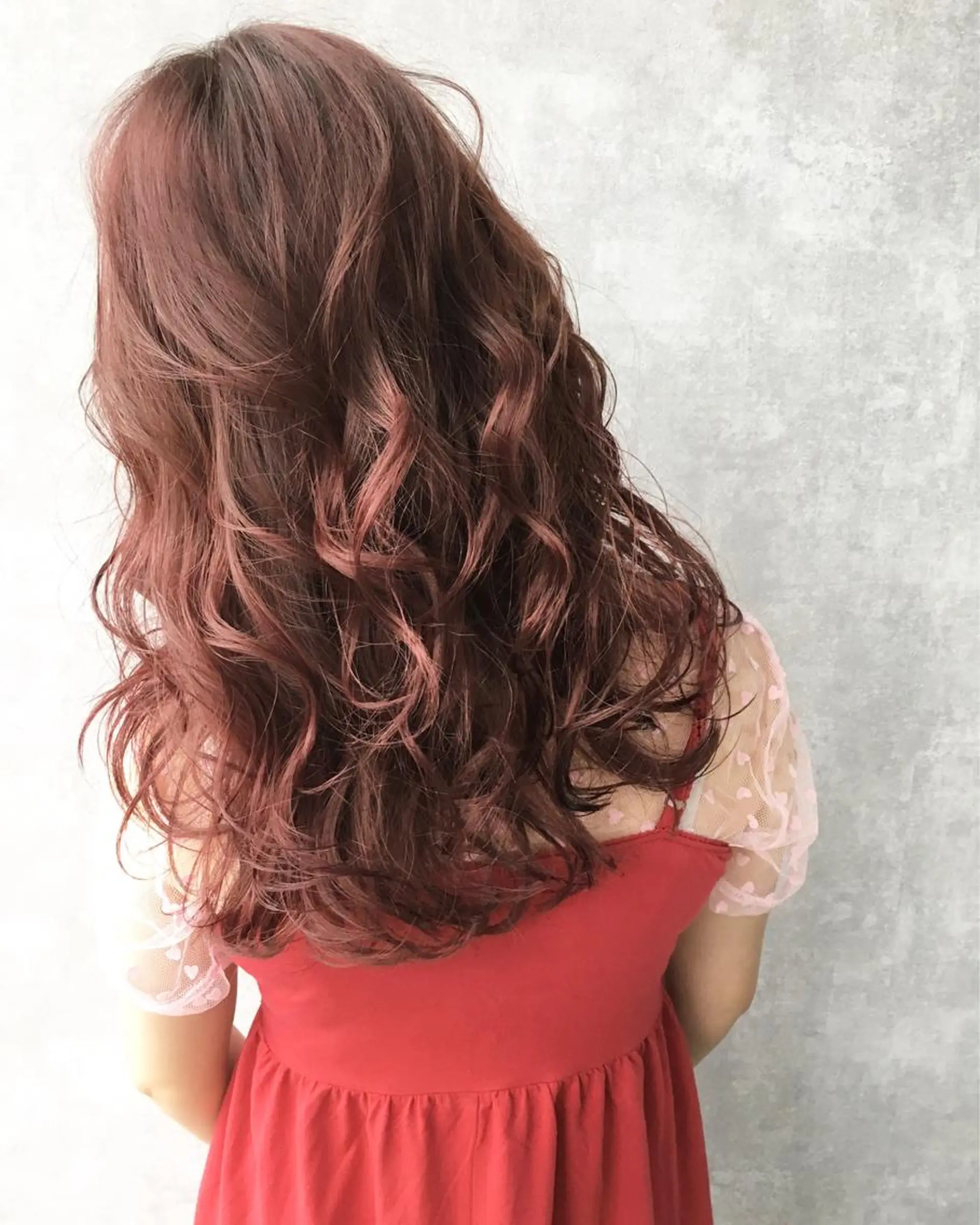 ロング カラー アッシュ レイヤーカット BLend 渋谷のヘアスタイル