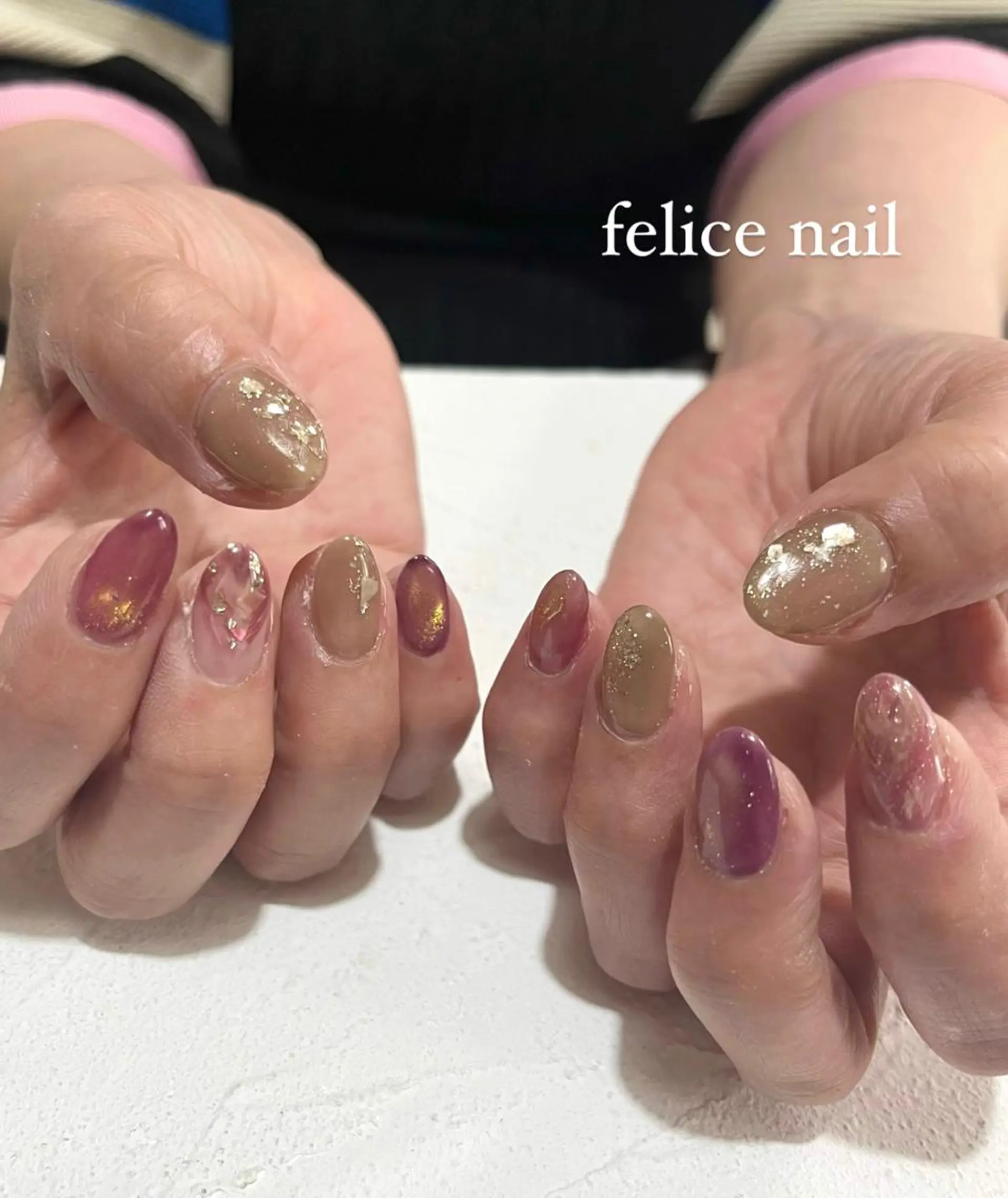 ネイル ジェルネイル マグネットネイル ミラーネイル ニュアンスネイル オフィスネイル felice nailのネイルデザイン