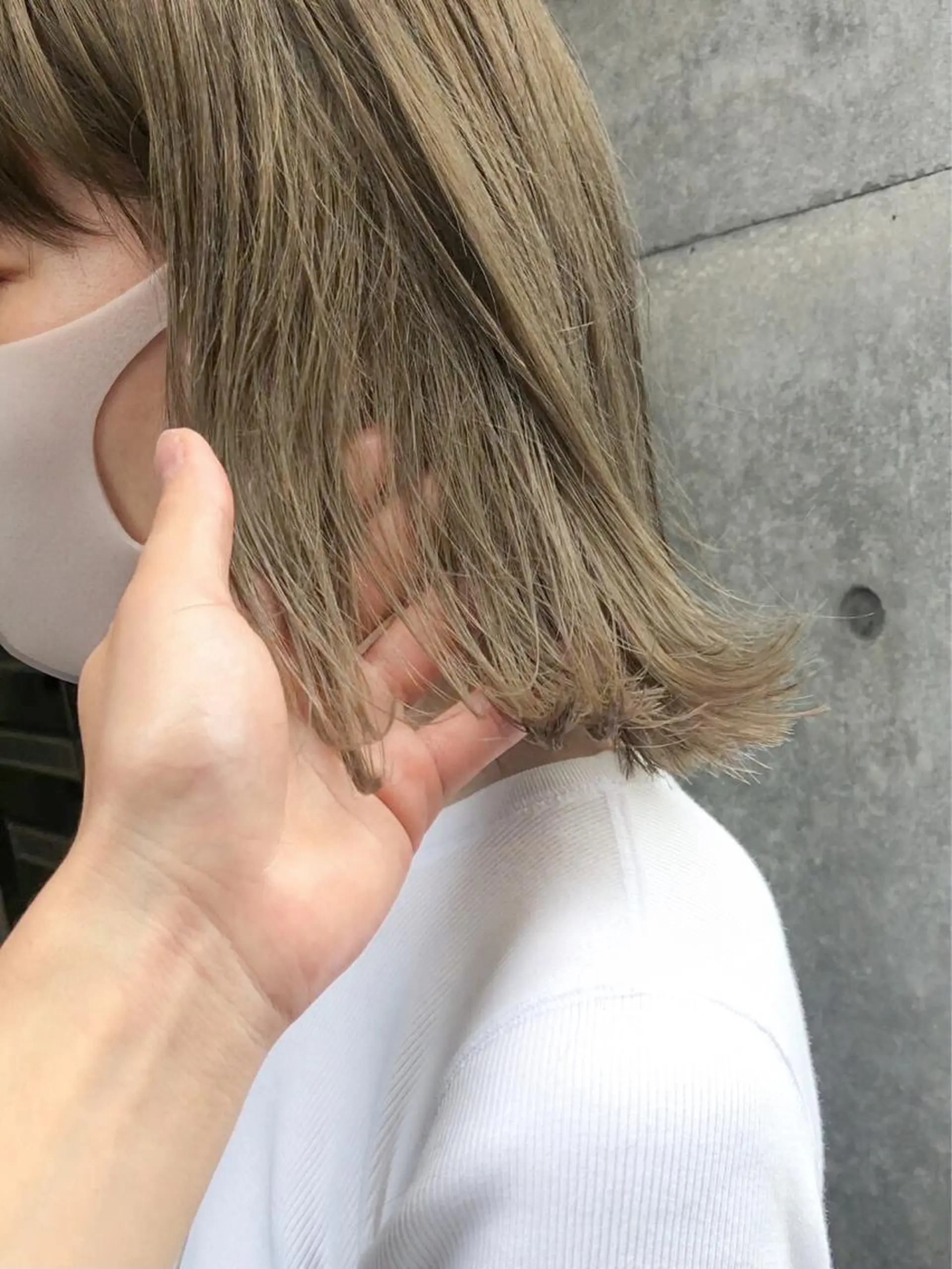 ミディアム カット ヘアカラー wカラー 指名No1かけるのヘアスタイル