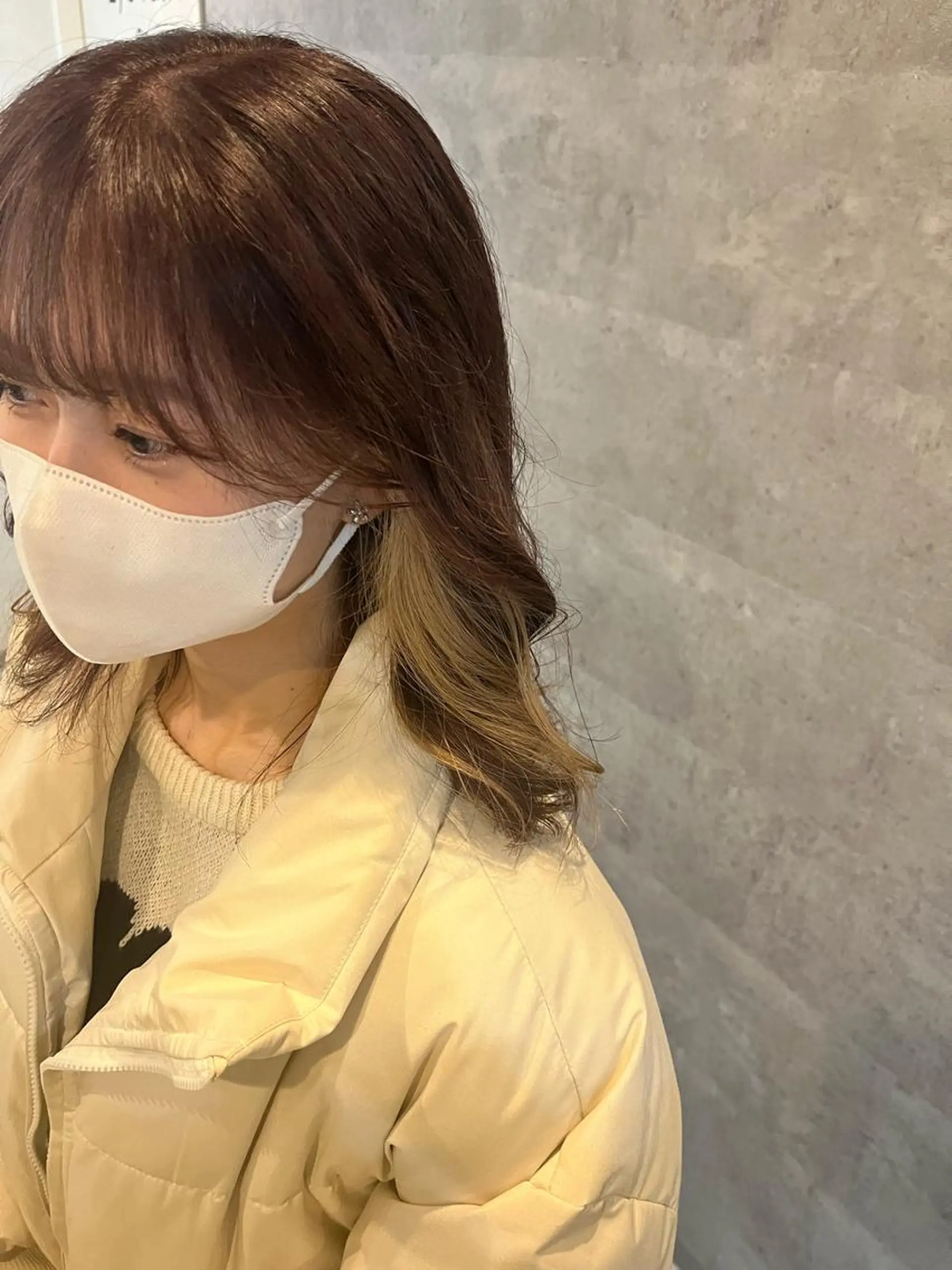 ミディアム カラー パーマ ネイル マツエク・マツパ ダブルカラー 新宿のヘアスタイル