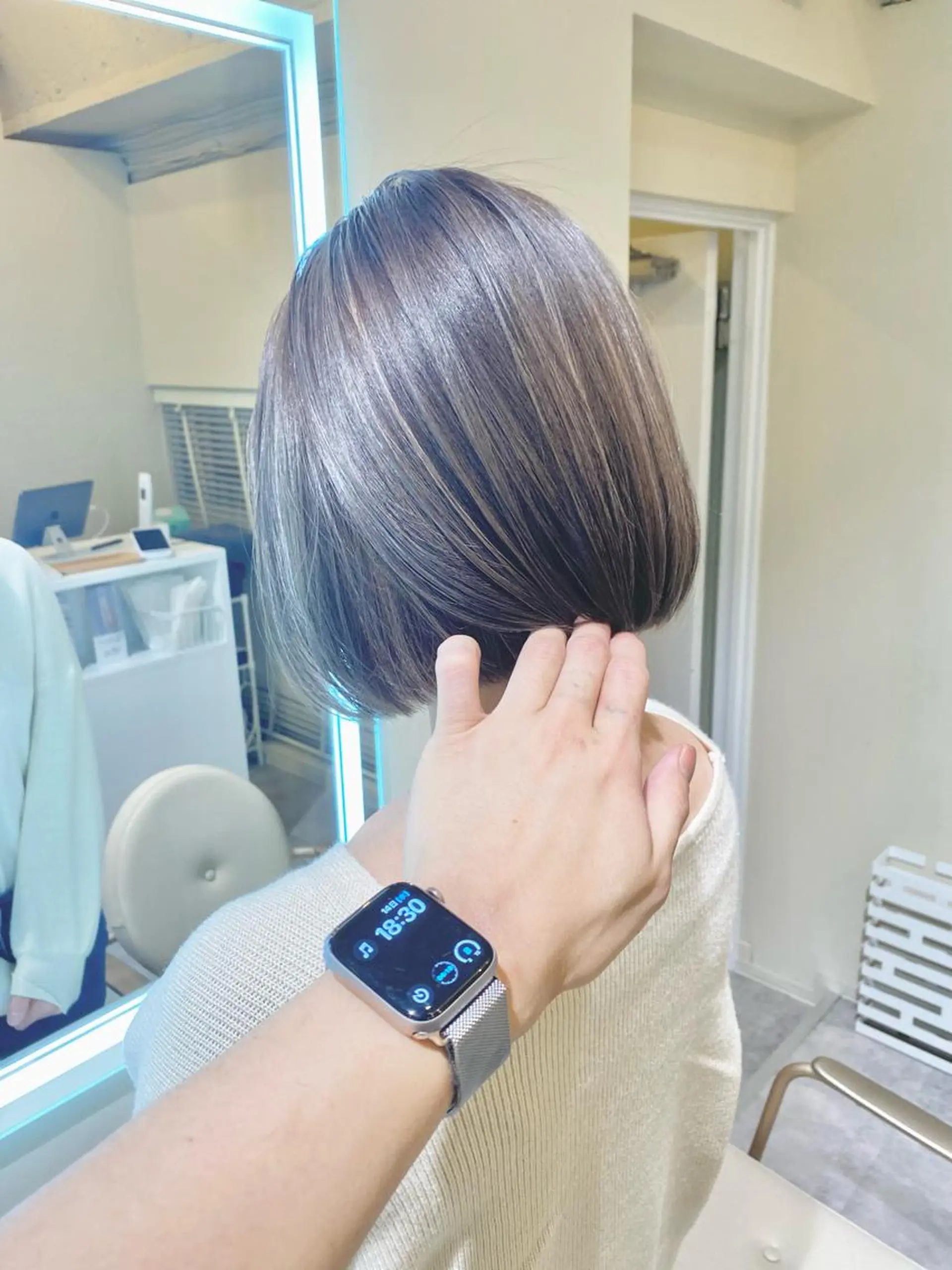 ショート カラー バレイヤージュ ベージュカラー ブリーチ ケアブリーチ 透明感カラー ヘアカラー トリートメント opus 店長大和 レイヤー/赤み消しのヘアスタイル