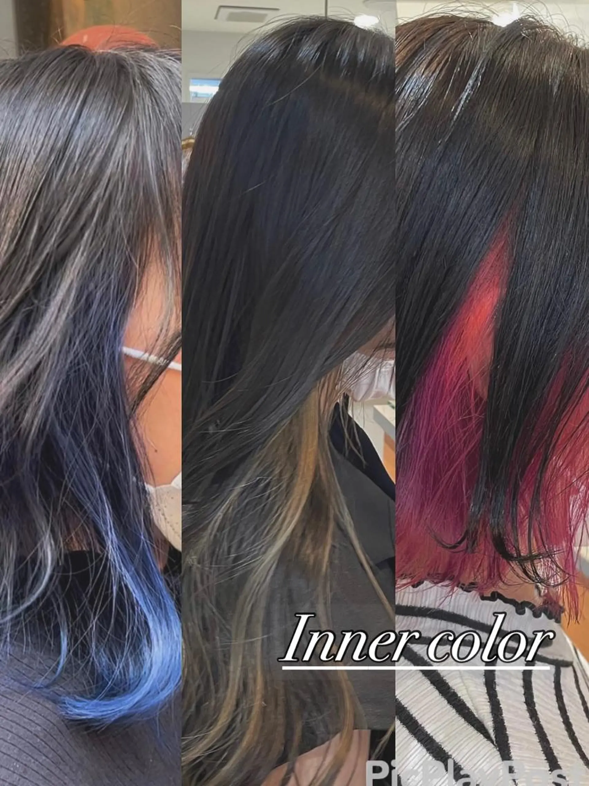 ミディアム カラー バレイヤージュ ベージュカラー ブリーチ ブルーカラー ブラウンカラー カット ヘアカラー 新宿御苑前/新宿 Ryuseiのヘアスタイル
