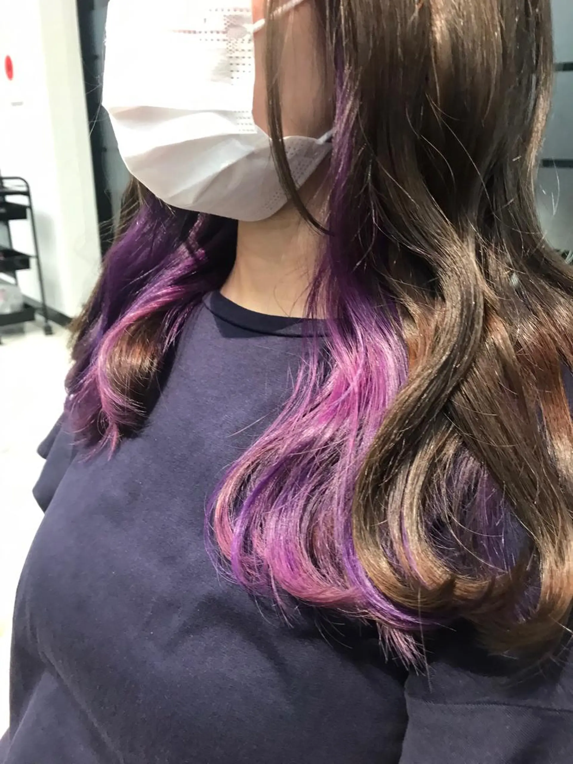 ミディアム カラー インナーカラー バイオレットカラー あらげ 🌈推しカラー🌈ᵕのヘアスタイル