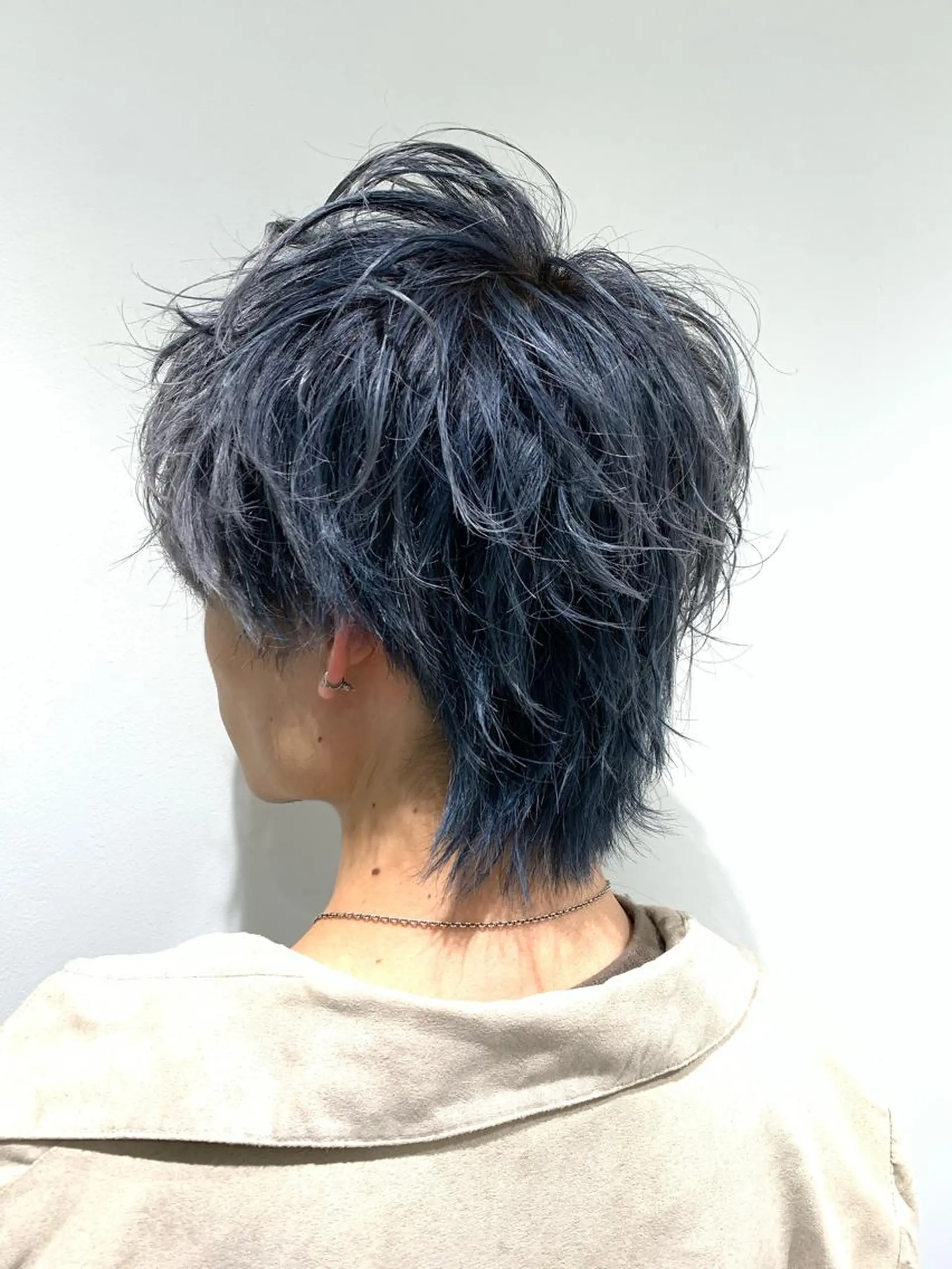 カラー メンズ メンズブリーチ ブリーチ ブルーカラー ブルージュ 【メンズ縮毛矯正/ Ryoka】のヘアスタイル