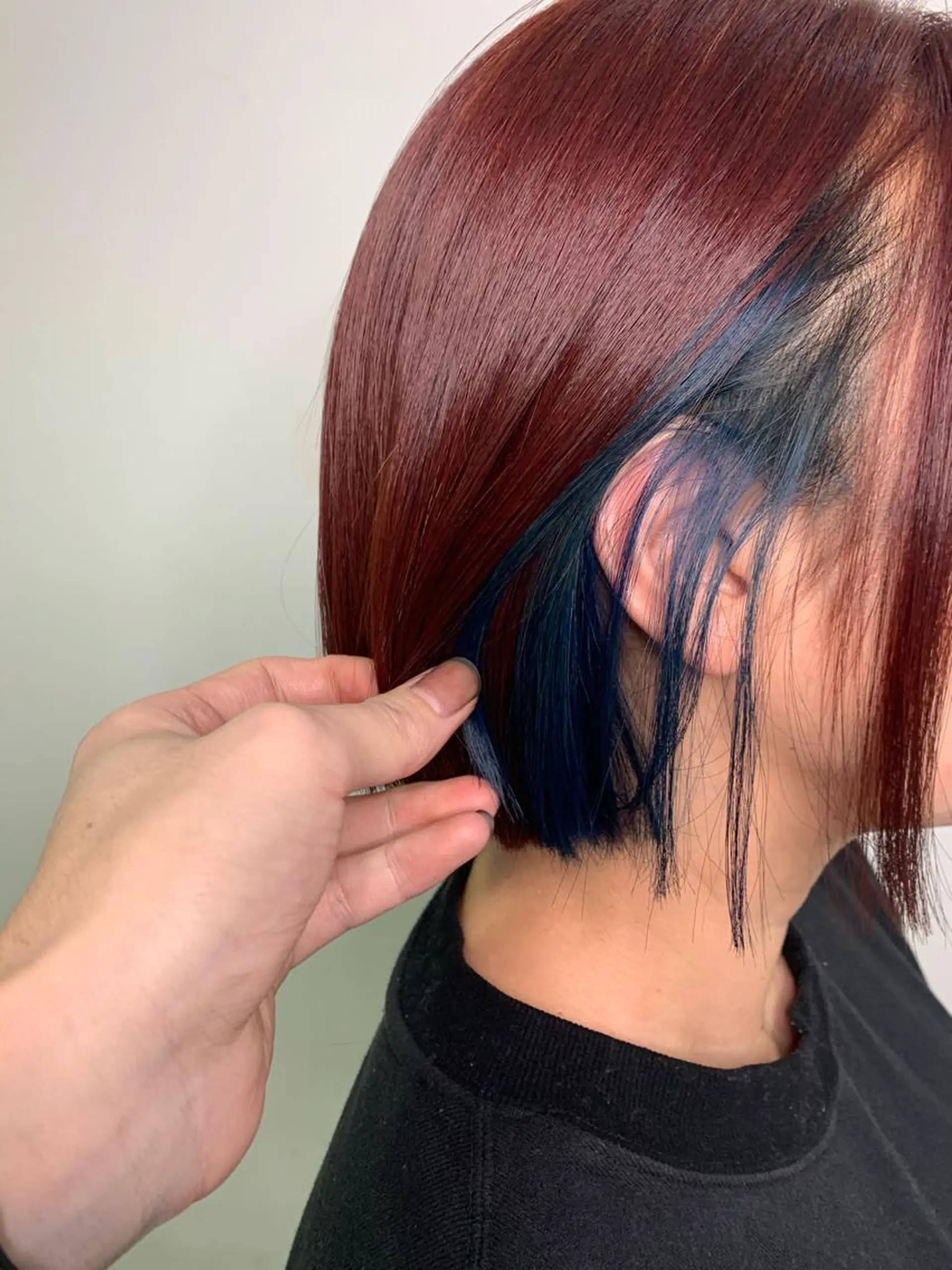 ショート カラー ブルーカラー レッドカラー ひらやま りょういちのヘアスタイル