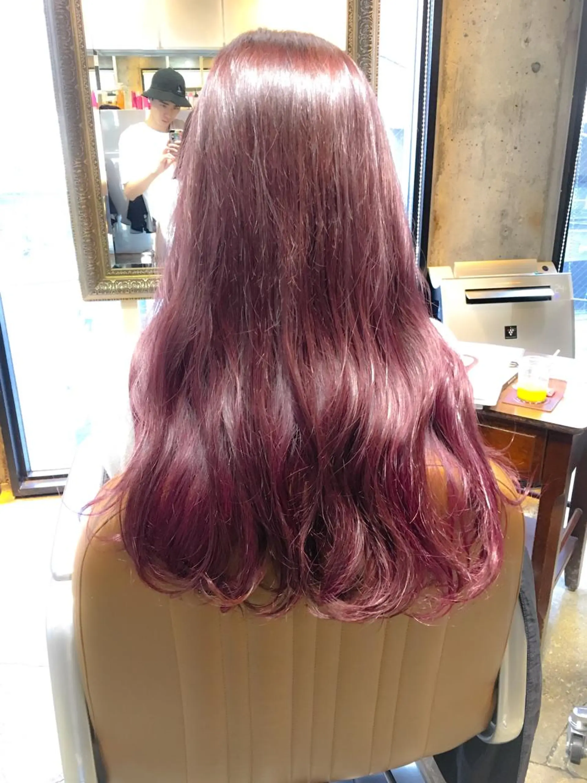 ロング カラー グラデーションカラー ピンクカラー 北條 優輝のヘアスタイル