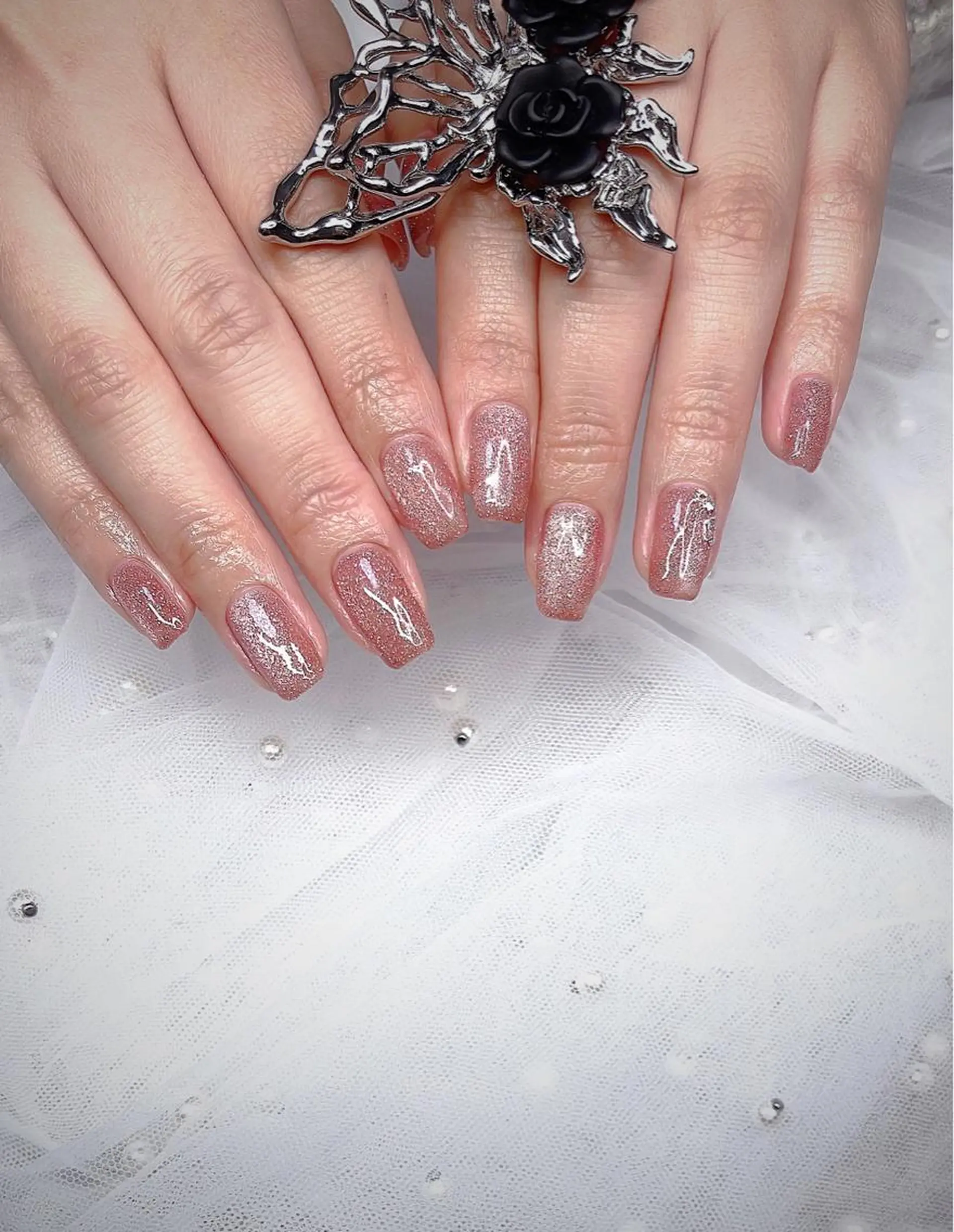 ミディアム めぐみのネイルサロン スタッフ練習のネイルデザイン