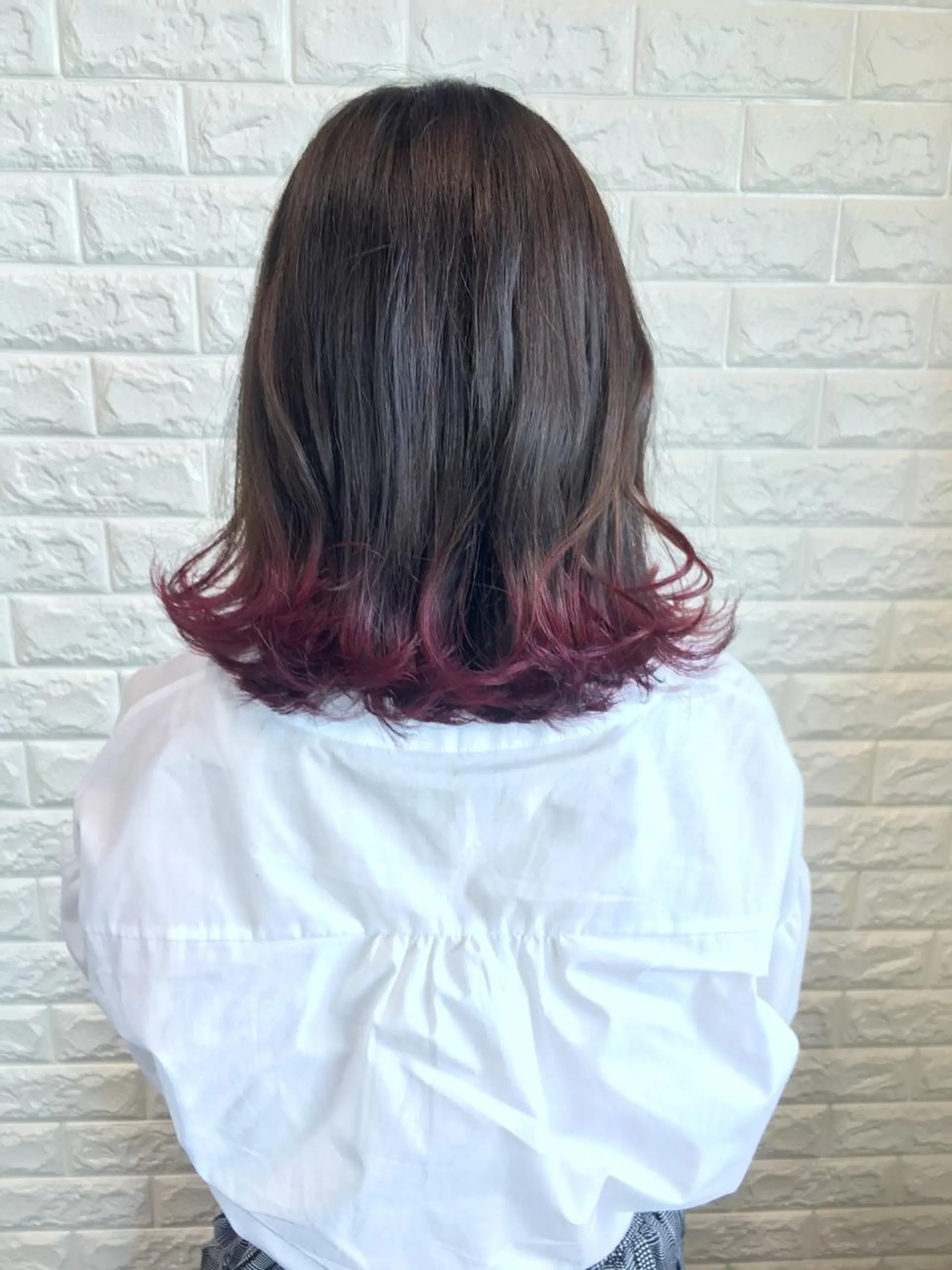 ミディアム カラー ヘアアレンジ 🌿‬ ܸAir 透明感🌱西村知佳のヘアスタイル