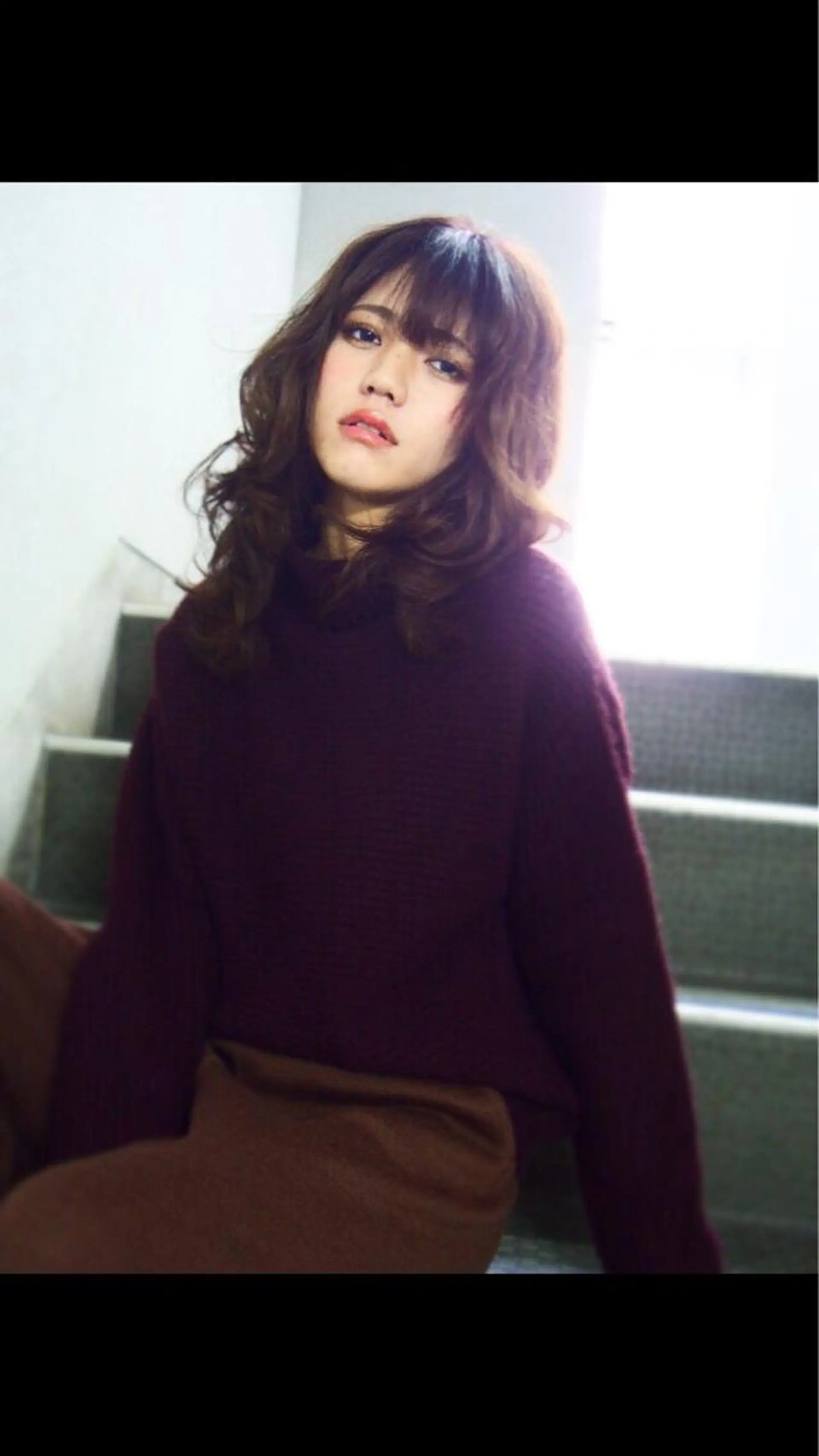 セミロング カラー 藤本 憲吾のヘアスタイル