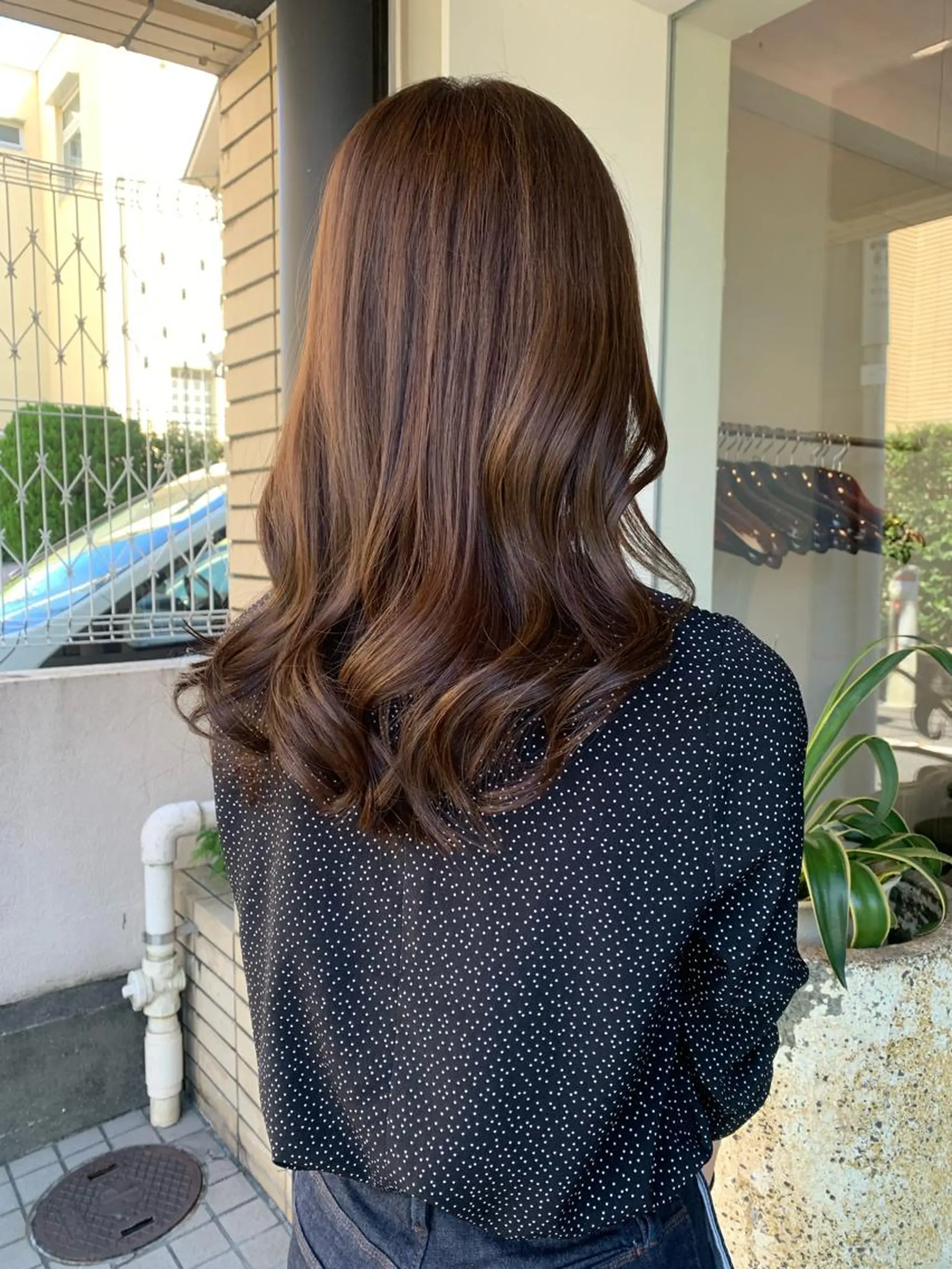 ロング カラー カット ヘアカラー トリートメント ヘッドスパ 透明感/オリーブ/ グレージュ/YUKAのヘアスタイル