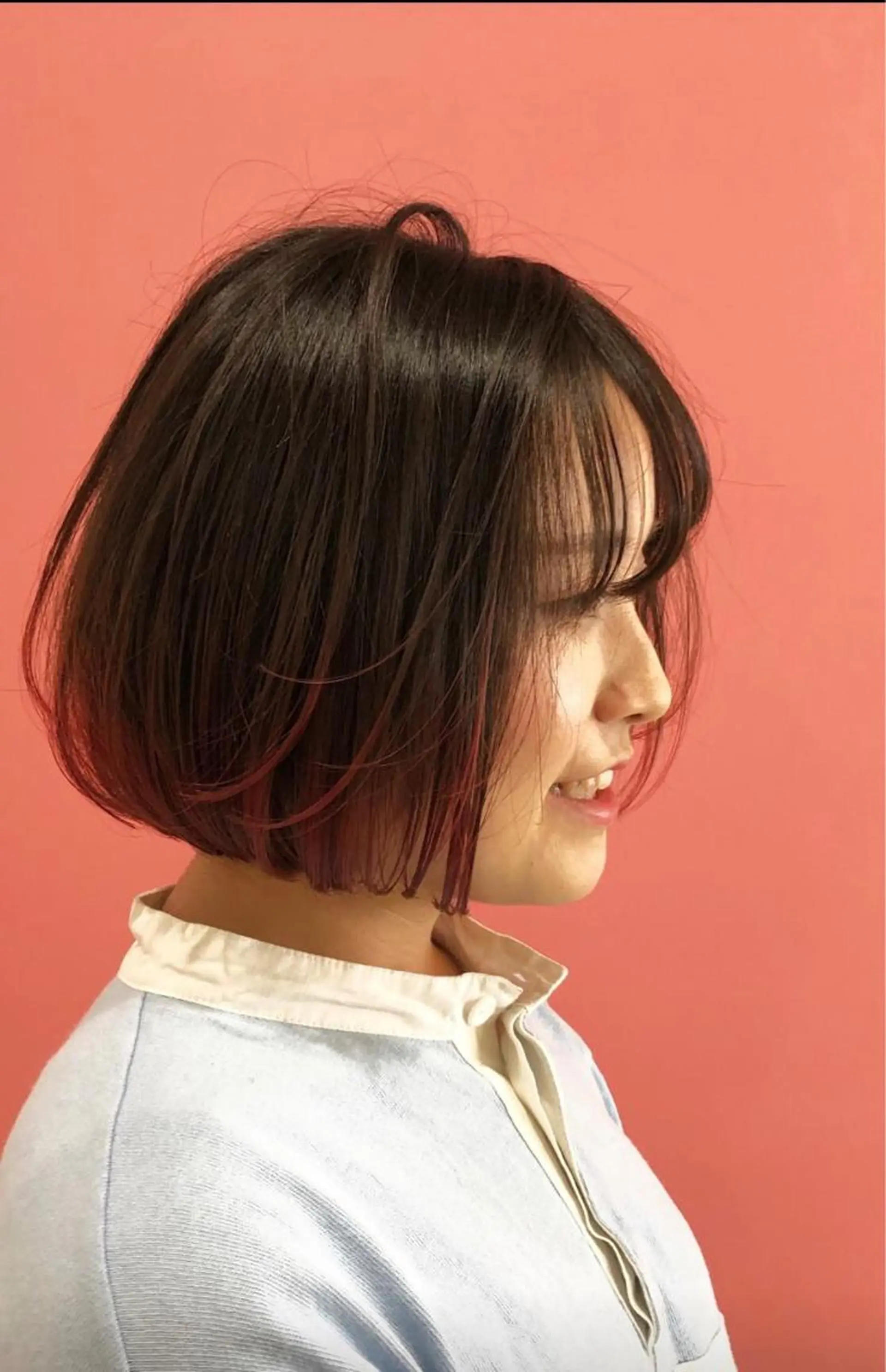 ショート カラー インナーカラー ピンクカラー 🫧こおりやま なつみ🫧のヘアスタイル