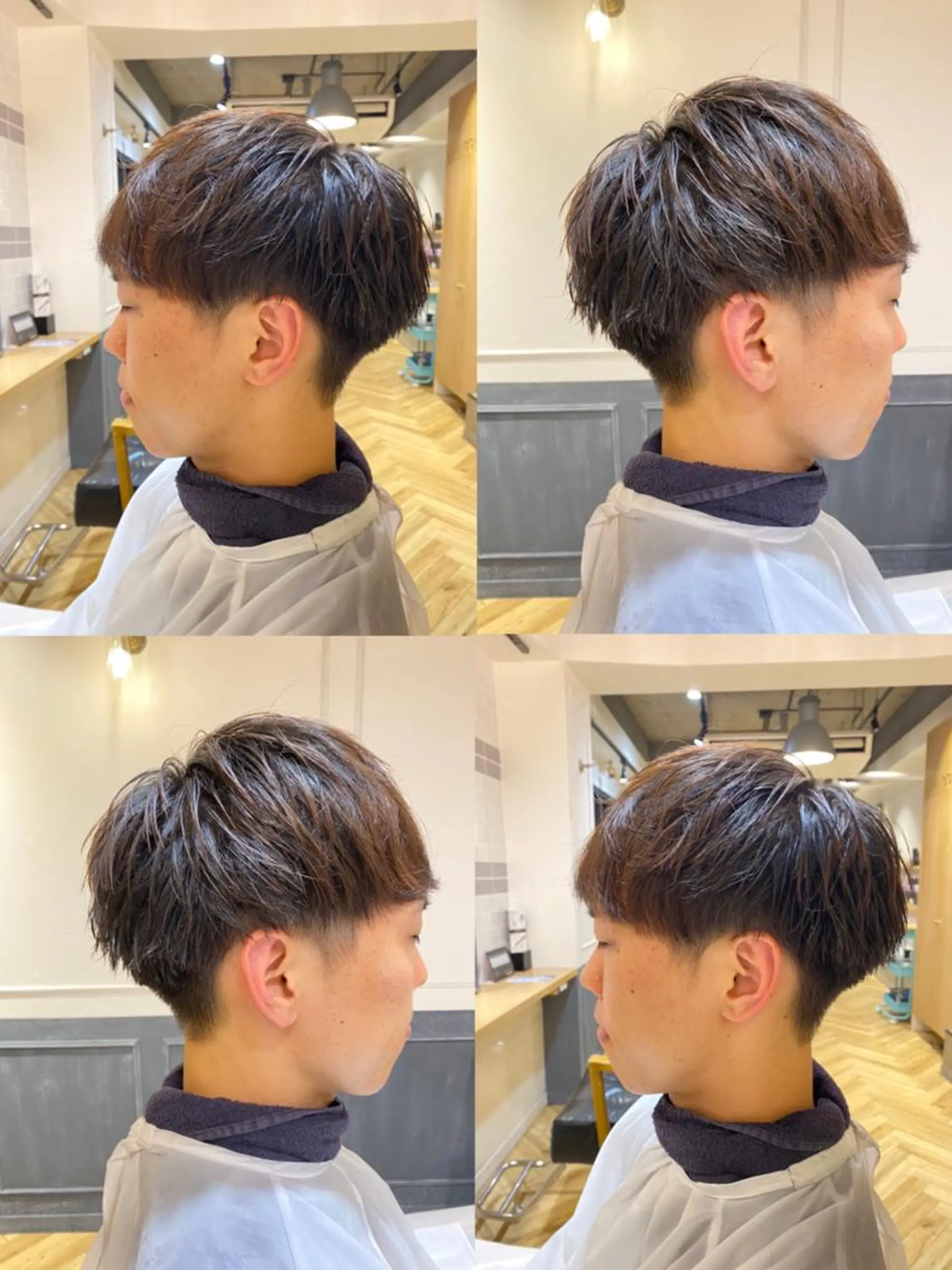 ショート カラー パーマ ヘアアレンジ メンズ カット パーマ 🍎パーマ/艶髪 カラー 渡辺一翔のヘアスタイル