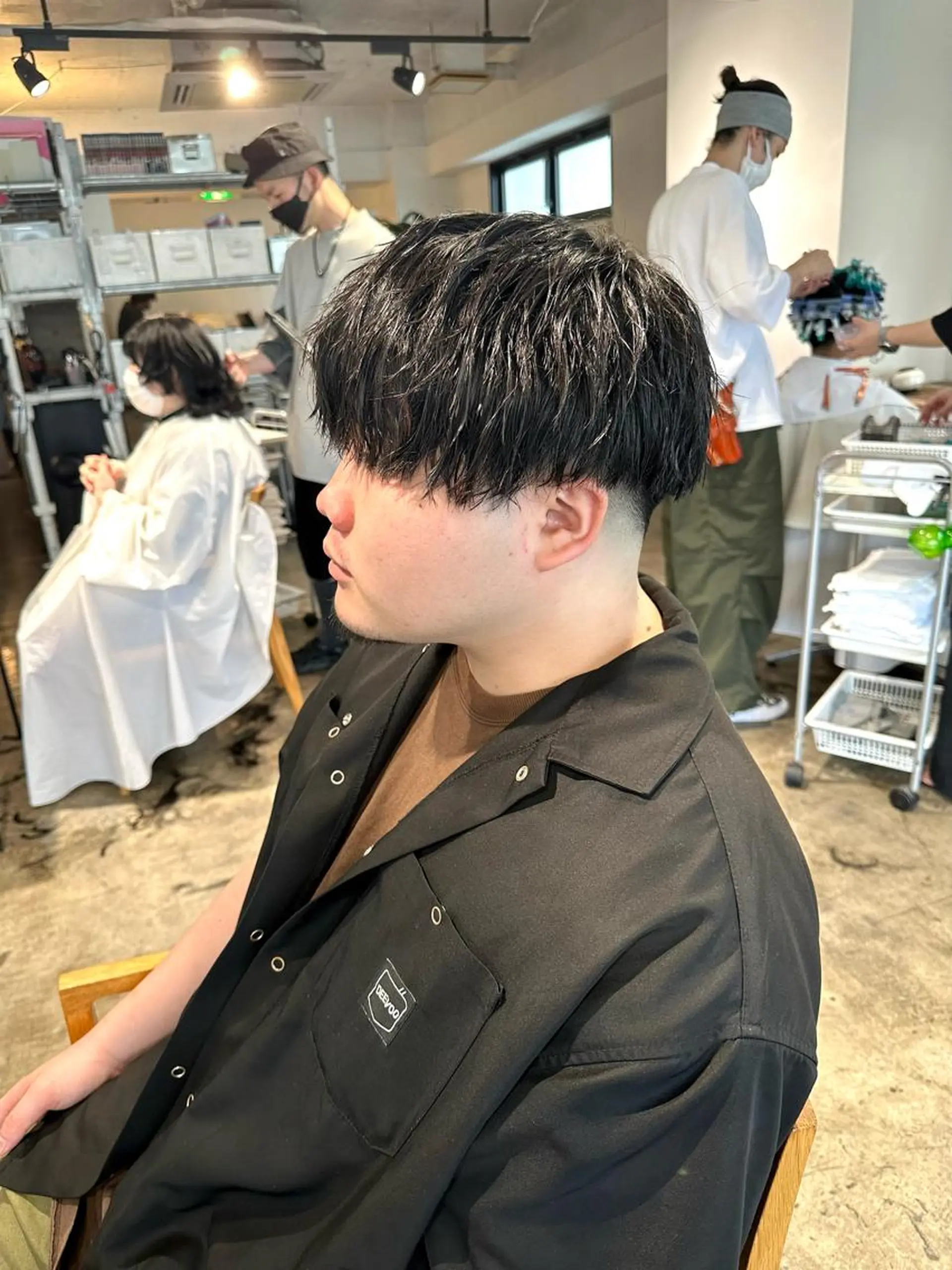 メンズ フェードカット マッシュ メンズパーマ スキンフェード メンズツイストパーマ カット 骨格補正施術/メンズ 専門美容師/YUYAのヘアスタイル