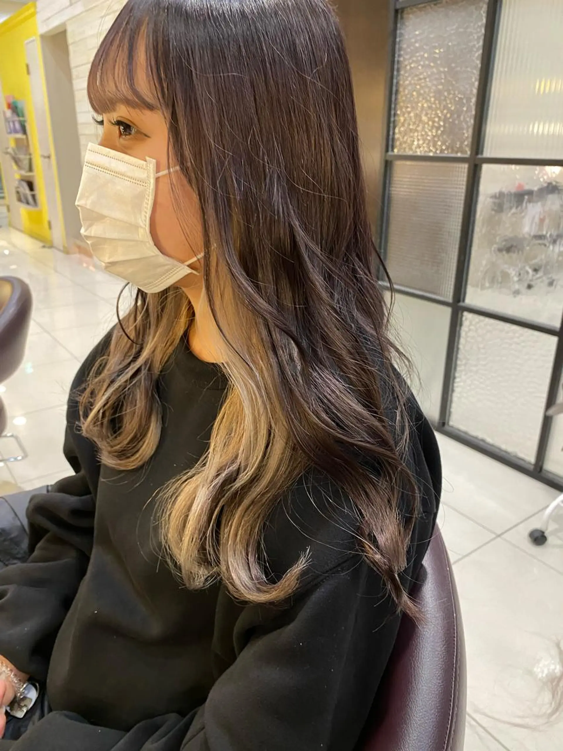 ロング カラー ブリーチ riho/ブリーチ/ デザインカラー/辻堂のヘアスタイル