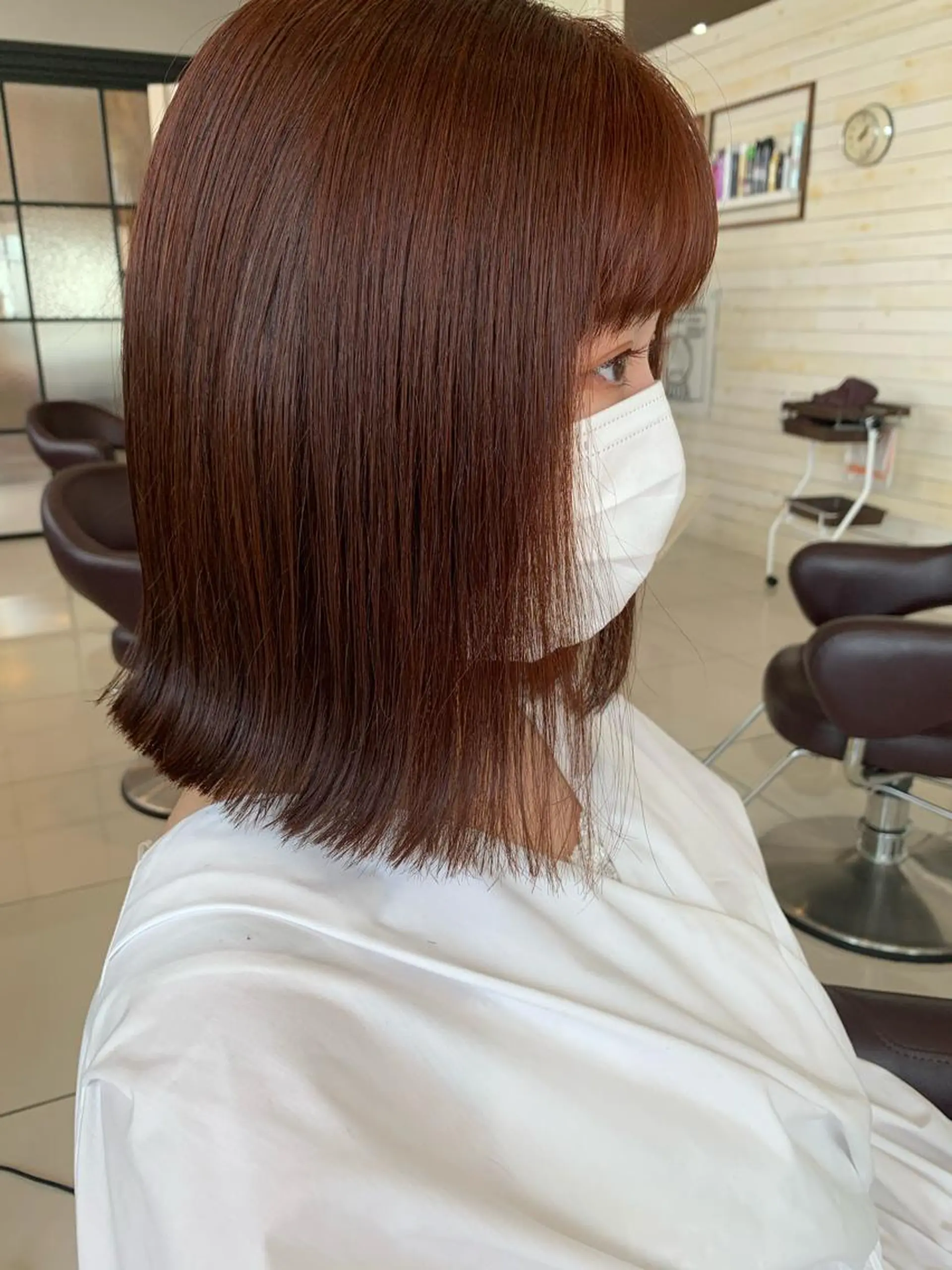 カラー カット ヘアカラー 黒田瀬奈/ボブ まろやかベージュのヘアスタイル