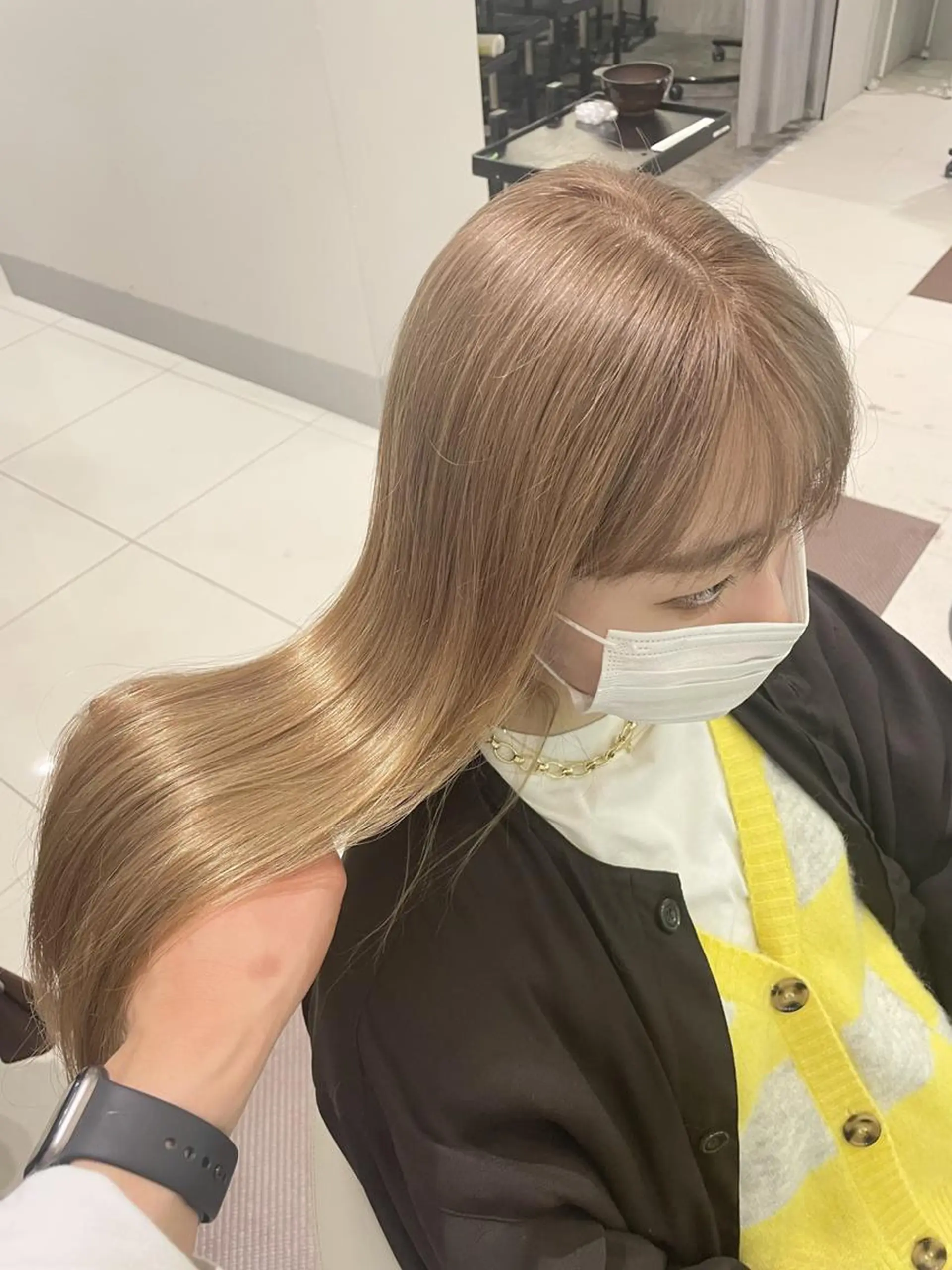 ロング カラー パーマ ヘアカラー トリートメント 上福大翔 【美髪縮毛矯正】のヘアスタイル