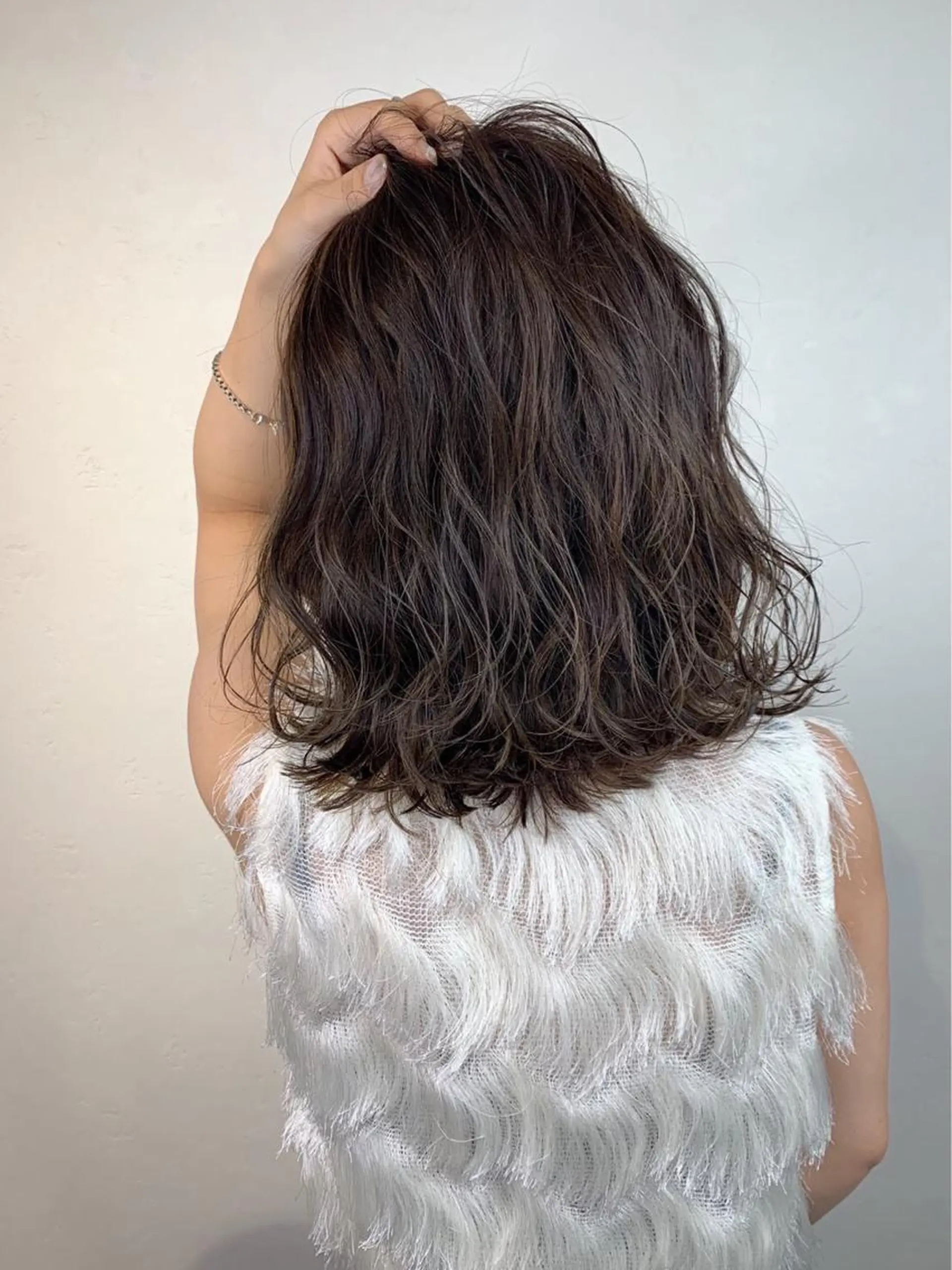 ミディアム カラー _WHITE+ 南海難波店のヘアスタイル