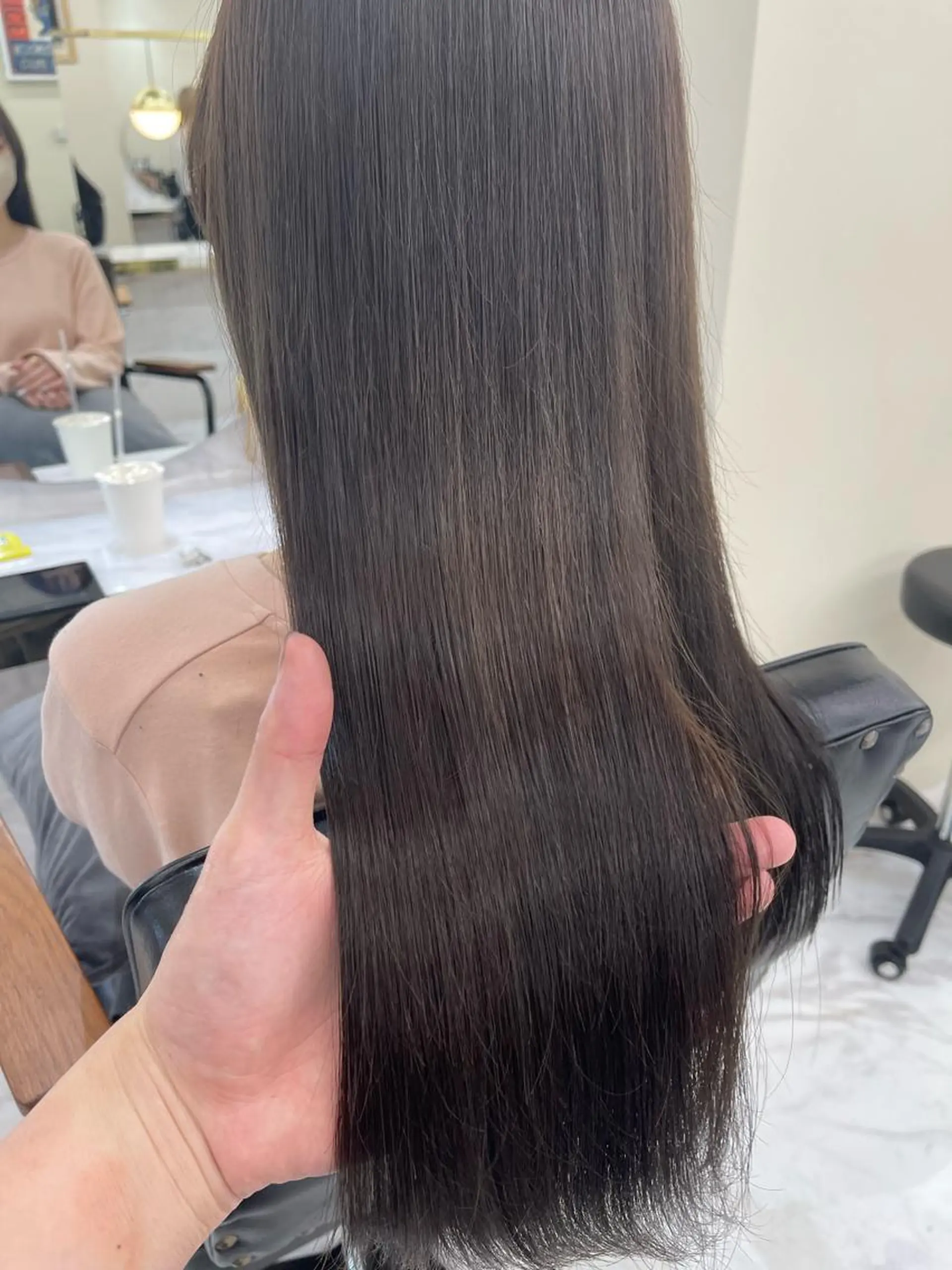 セミロング カット ヘアカラー 縮毛矯正 トリートメント シンタニナオト /梅田茶屋町のヘアスタイル